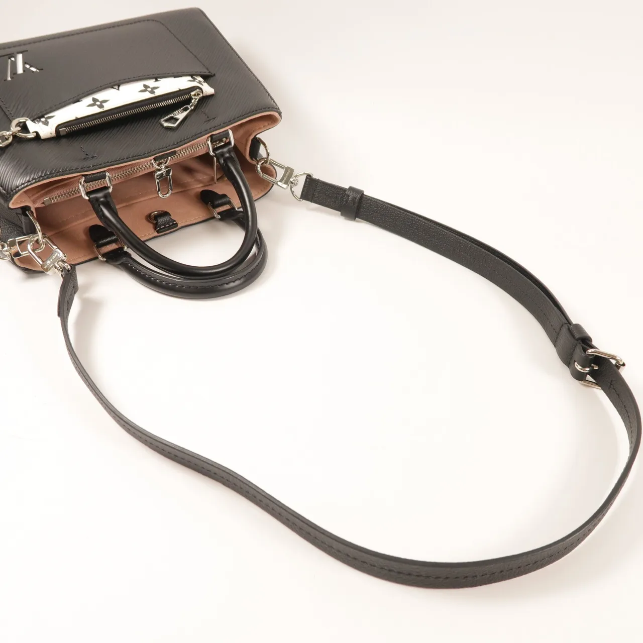 LOUIS VUITTON Marelle M80689 2-Way Bag Calfskin 黑色 / Black Calfskin Rank A - Thumbnail 7