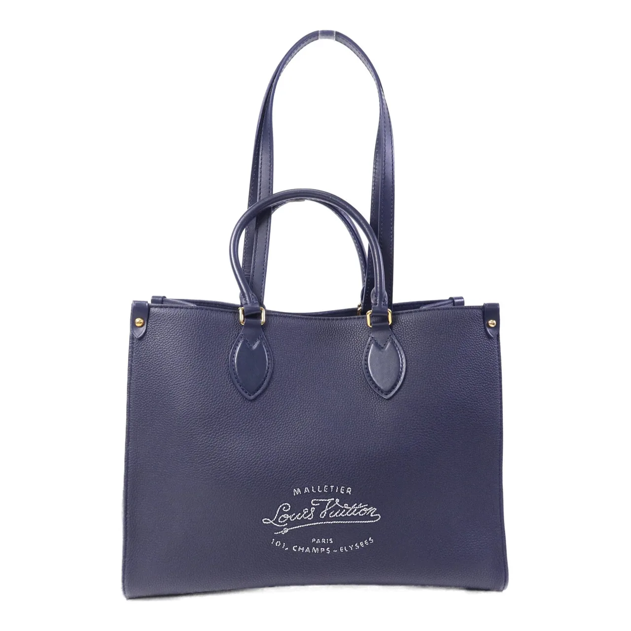 LOUIS VUITTON OnTheGo M24834 2-Way Bag Calfskin 海軍藍 / Navy Blue Calfskin Rank A - Thumbnail 2