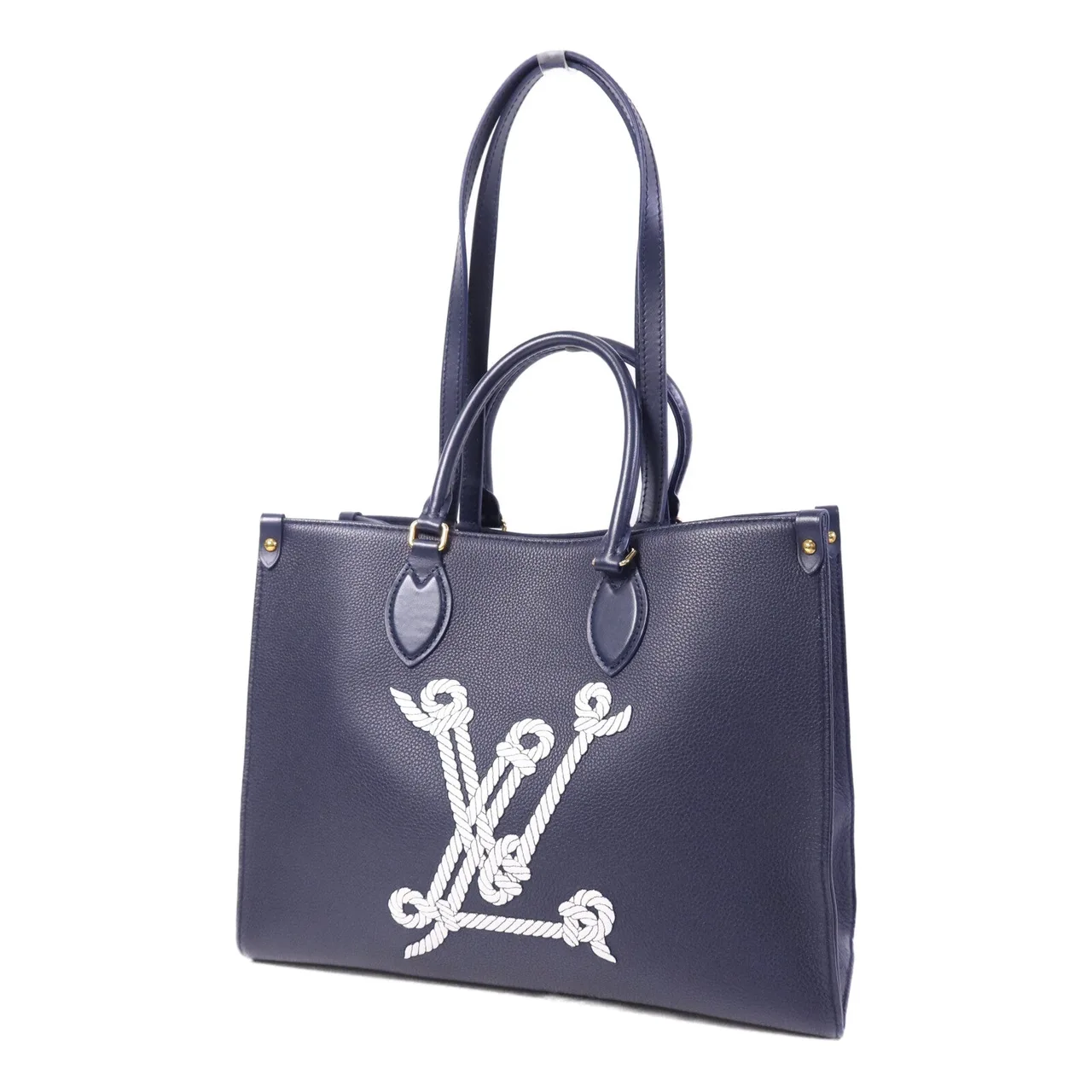 LOUIS VUITTON OnTheGo M24834 2-Way Bag Calfskin 海軍藍 / Navy Blue Calfskin Rank A - Thumbnail 3
