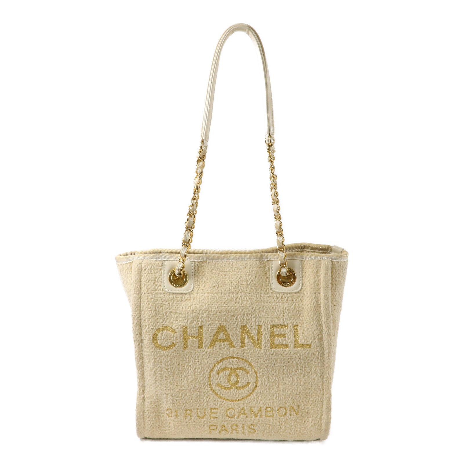 LOUIS VUITTON Deauville A66939 Tote Bag x Lurex Boucle