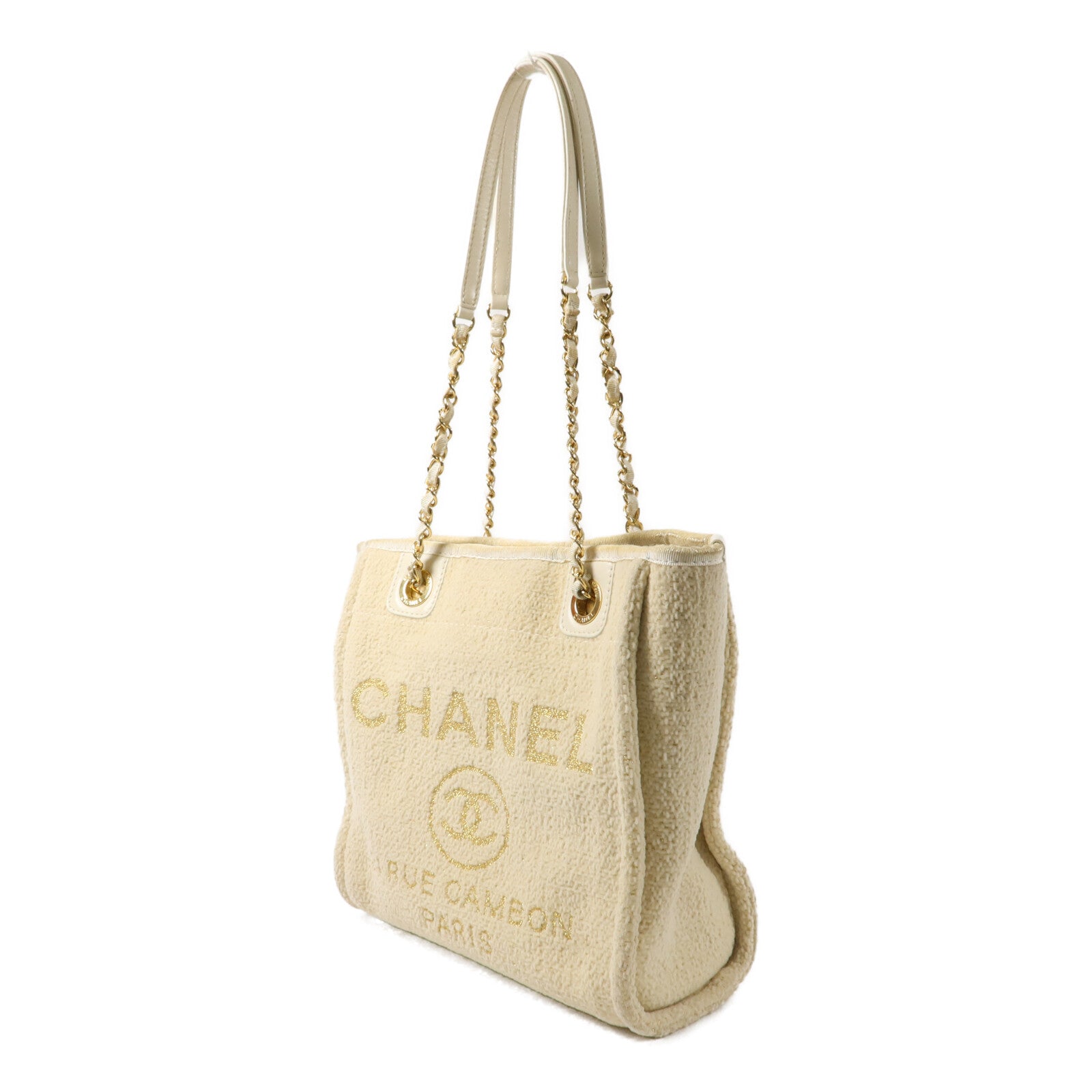 LOUIS VUITTON Deauville A66939 Tote Bag x Lurex Boucle 3