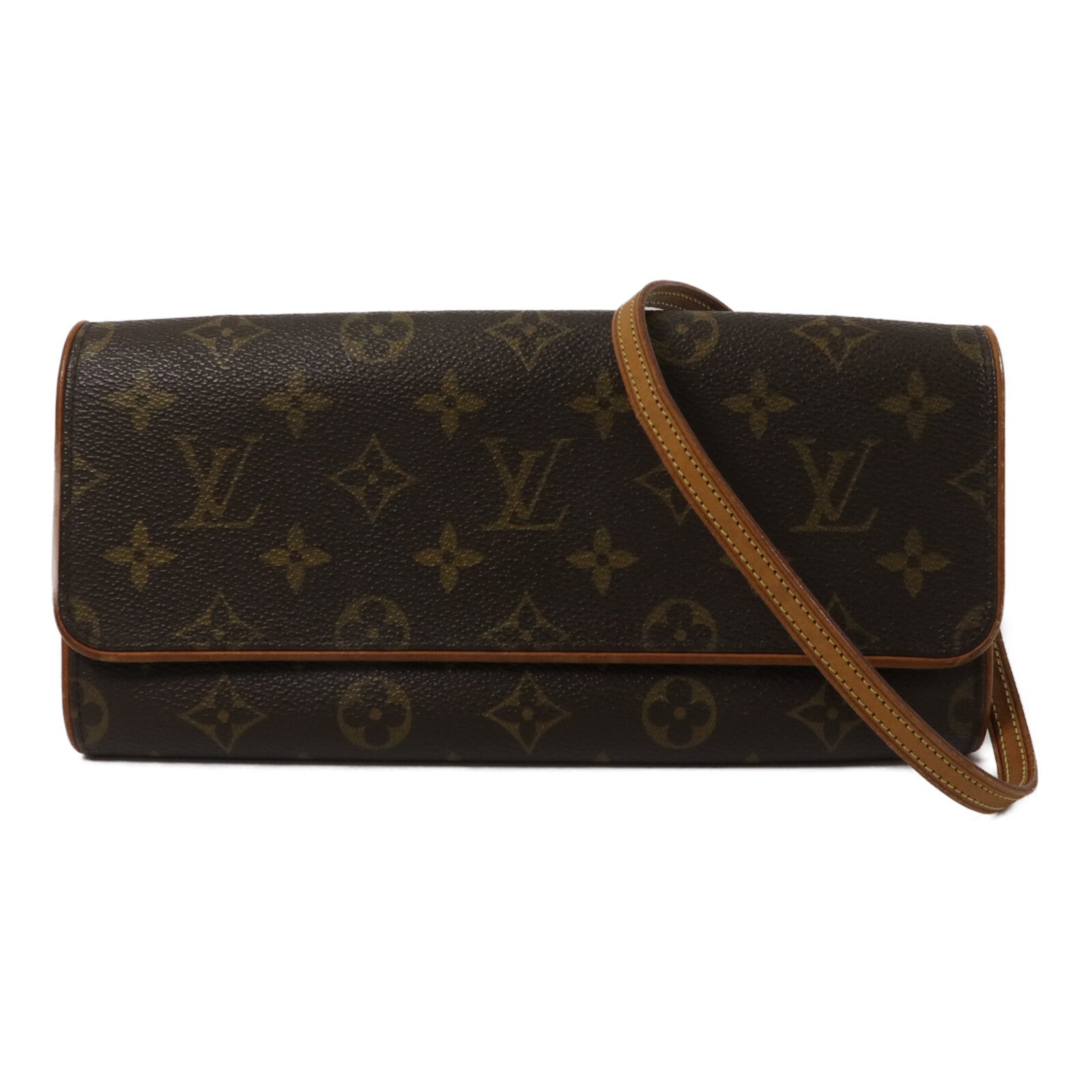 LOUIS VUITTON Pochette Twin M51852 Shoulder Bag Coated Canvas