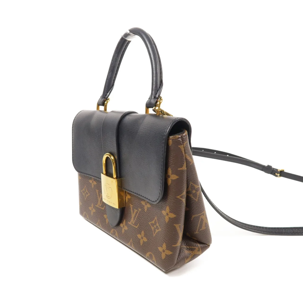 LOUIS VUITTON Locky M44141 兩用包 塗層帆布 棕色 / 黑色 塗層帆布 中古品B - 縮圖 3