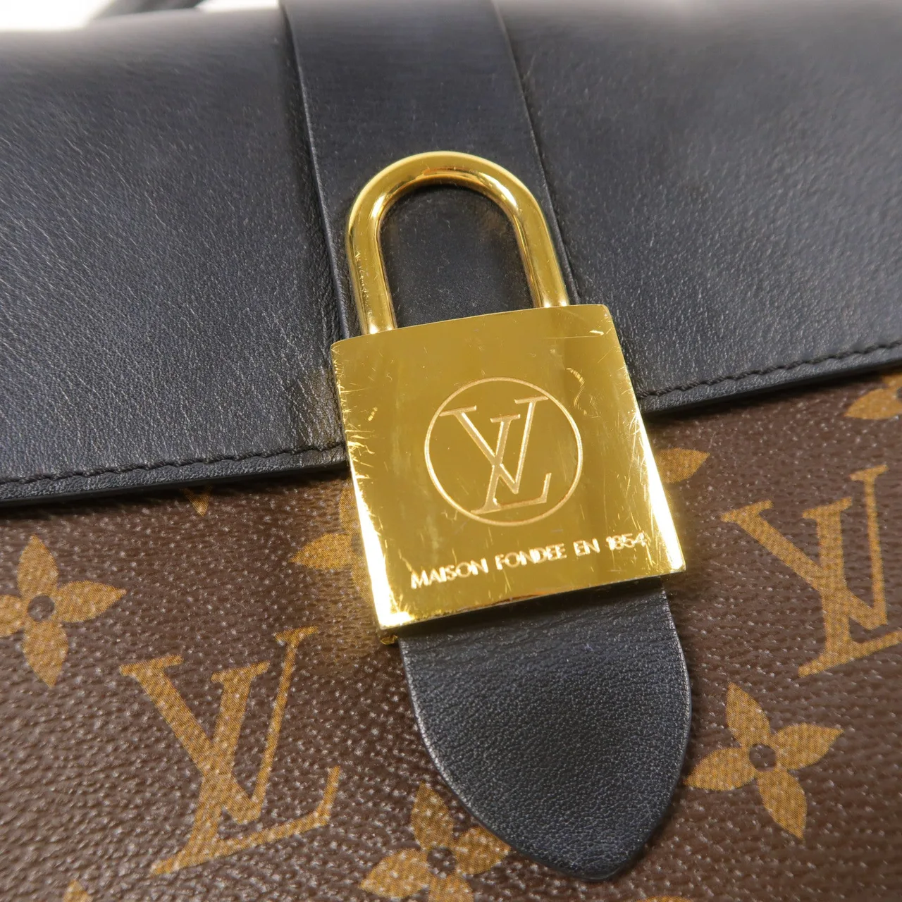 LOUIS VUITTON Locky M44141 兩用包 塗層帆布 棕色 / 黑色 塗層帆布 中古品B - 縮圖 7