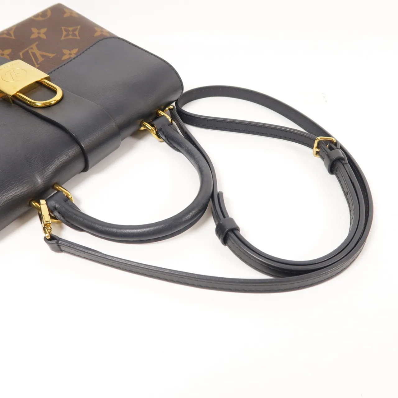 LOUIS VUITTON Locky M44141 兩用包 塗層帆布 棕色 / 黑色 塗層帆布 中古品B - 縮圖 9