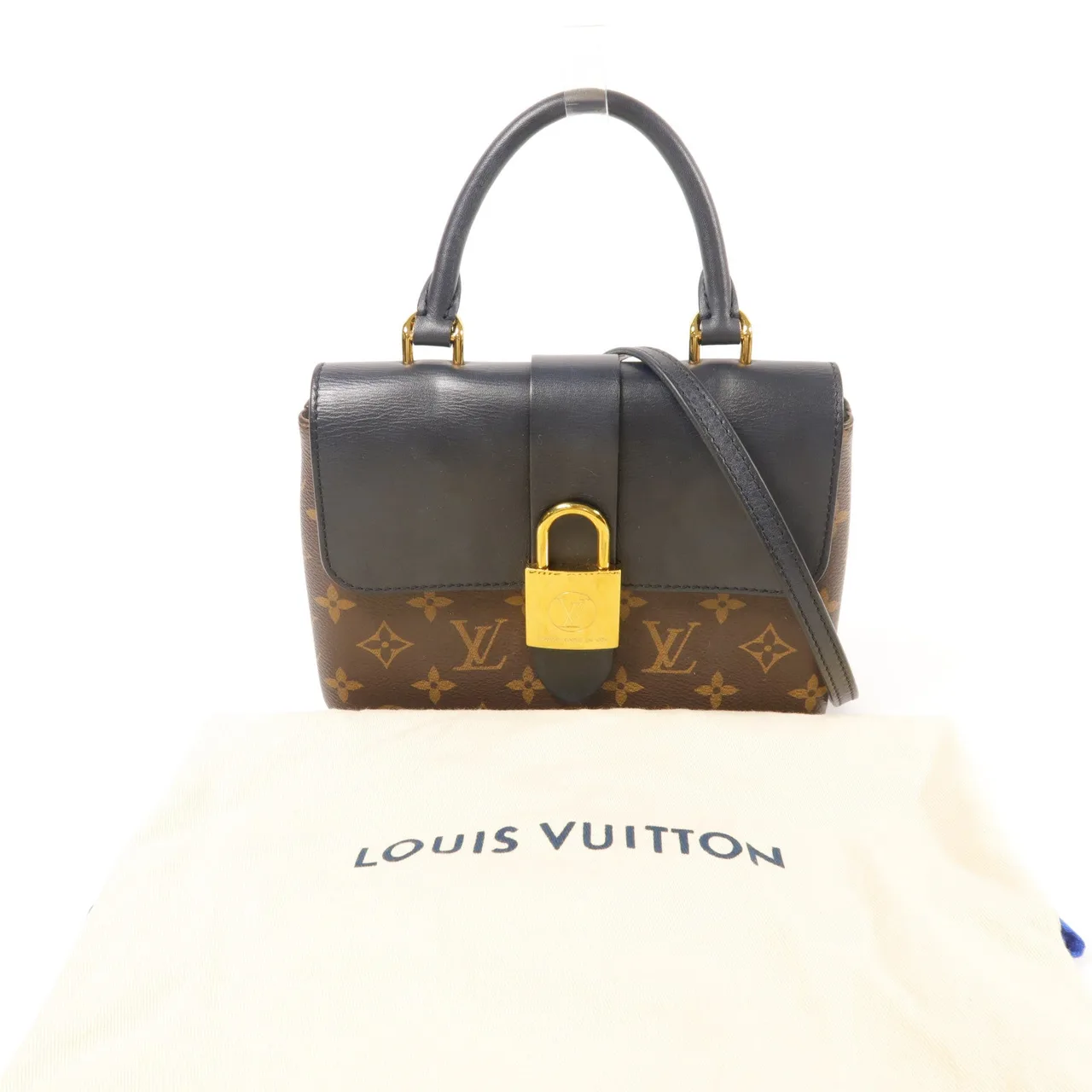 LOUIS VUITTON Locky M44141 兩用包 塗層帆布 棕色 / 黑色 塗層帆布 中古品B - 縮圖 10