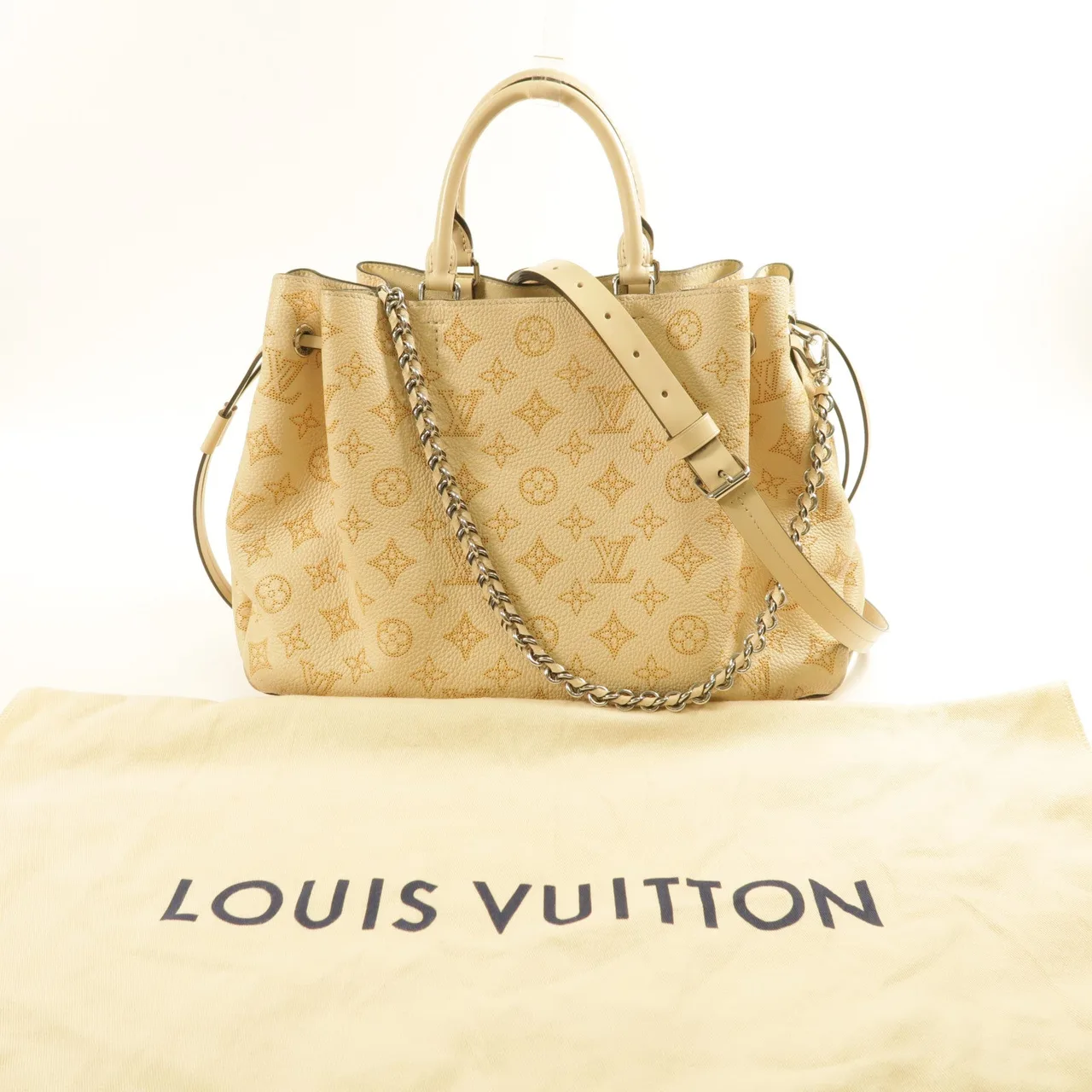 LOUIS VUITTON Bella M59203 兩用包 牛皮 米色 / Beige 牛皮 中古品B - 縮圖 10