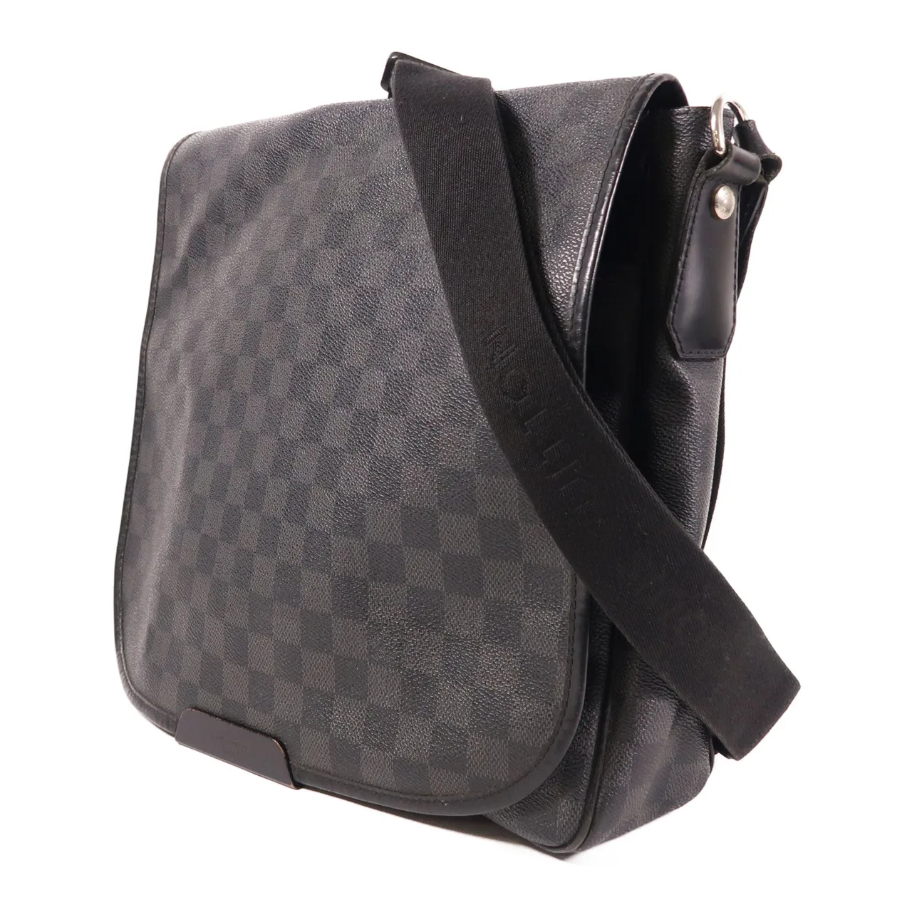 LOUIS VUITTON Daniel N58033 肩背包 塗層帆布 黑色 塗層帆布 中古品C - 縮圖 3