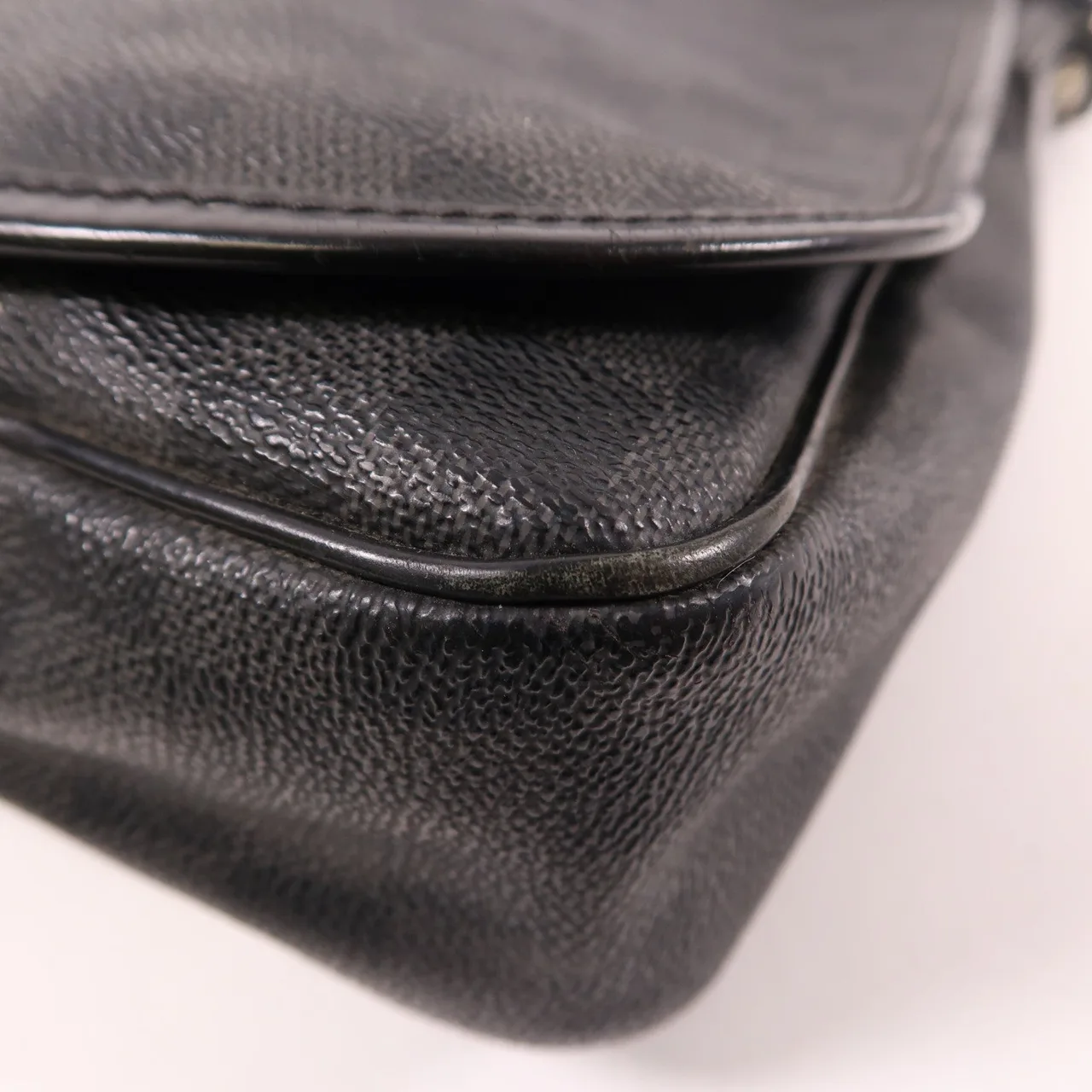 LOUIS VUITTON Daniel N58033 肩背包 塗層帆布 黑色 塗層帆布 中古品C - 縮圖 9