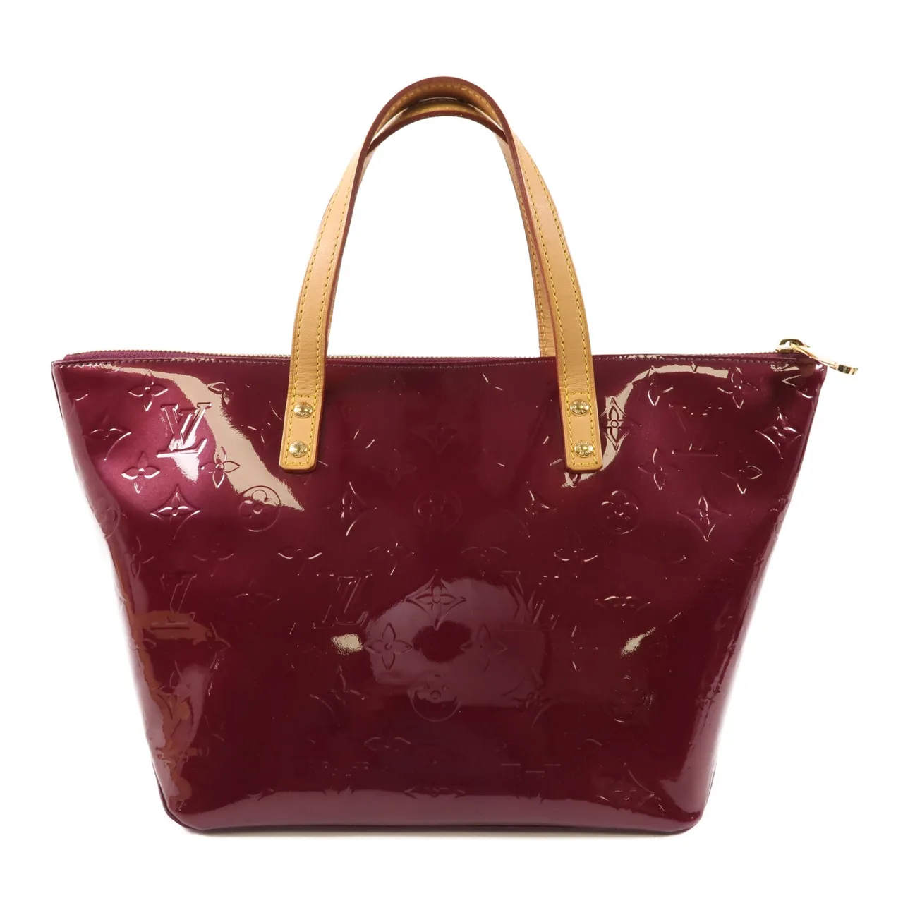 LOUIS VUITTON Bellevue M93583 手提包 皮革 紅色 / PUPLE/ 皮革 中古品B - 縮圖 2