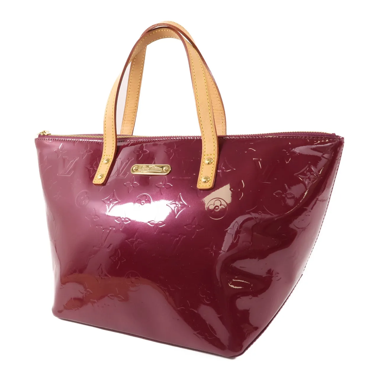 LOUIS VUITTON Bellevue M93583 手提包 皮革 紅色 / PUPLE/ 皮革 中古品B - 縮圖 3