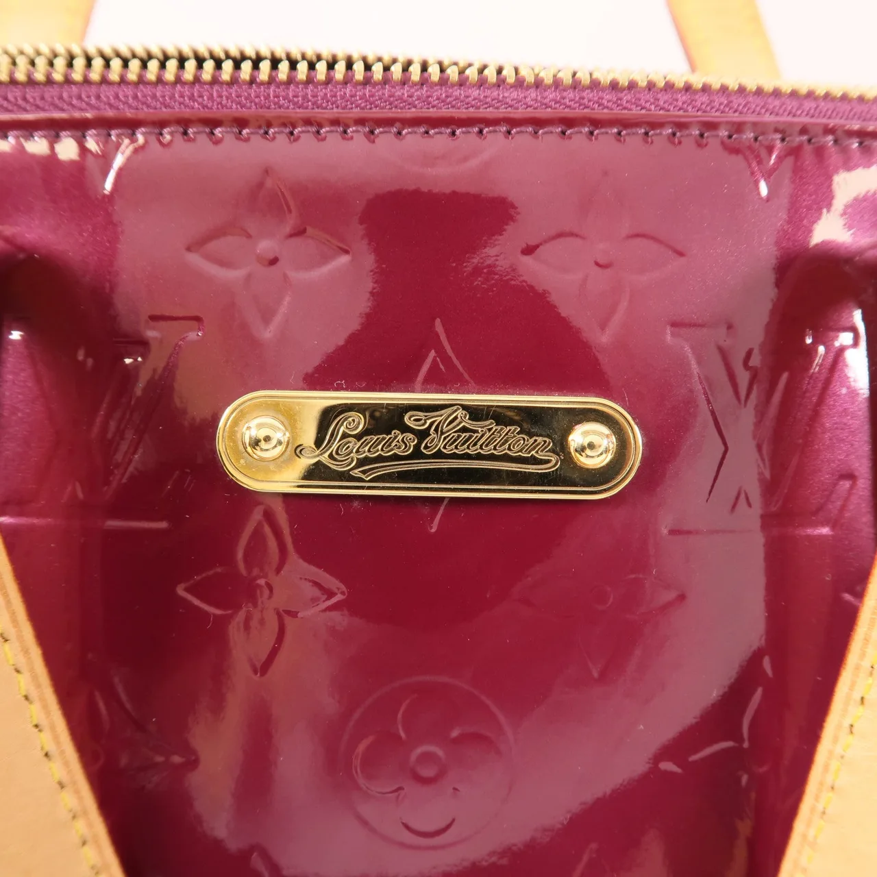 LOUIS VUITTON Bellevue M93583 手提包 皮革 紅色 / PUPLE/ 皮革 中古品B - 縮圖 9