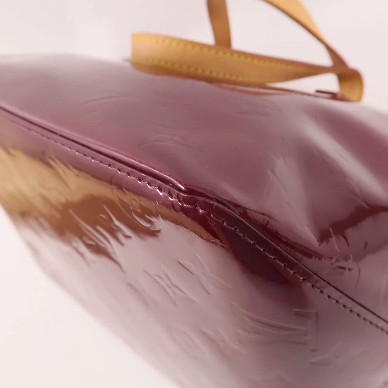 LOUIS VUITTON Bellevue M93583 手提包 皮革 紅色 / PUPLE/ 皮革 中古品B - 縮圖 11