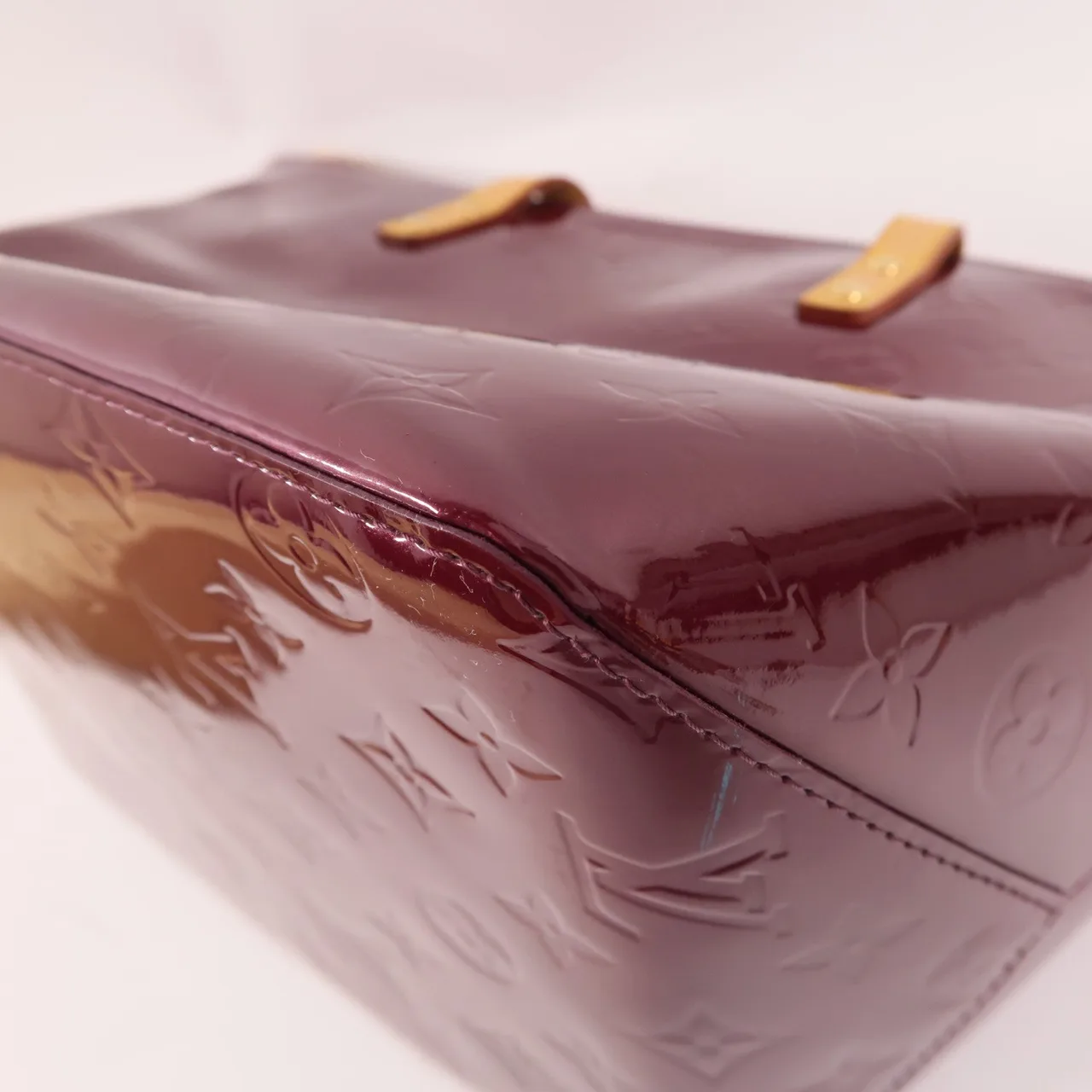 LOUIS VUITTON Bellevue M93583 手提包 皮革 紅色 / PUPLE/ 皮革 中古品B - 縮圖 13