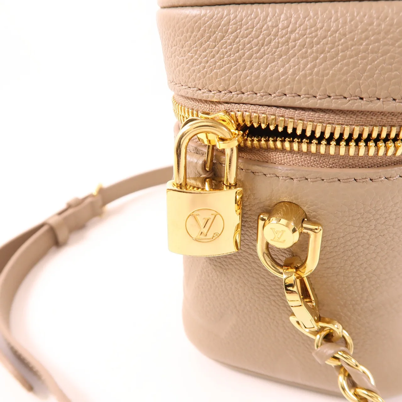 LOUIS VUITTON Vanity M45608 兩用包 牛皮 米色 / Beige 牛皮 中古品A - 縮圖 10