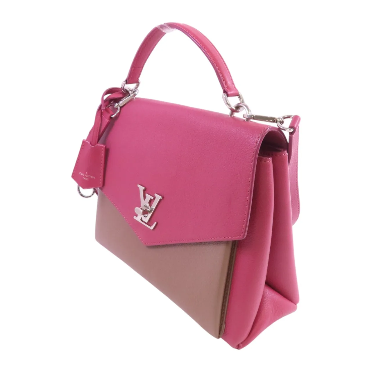 LOUIS VUITTON Lock Me M51490 兩用包 牛皮 粉色 / Rose Pink 牛皮 中古品A - 縮圖 3