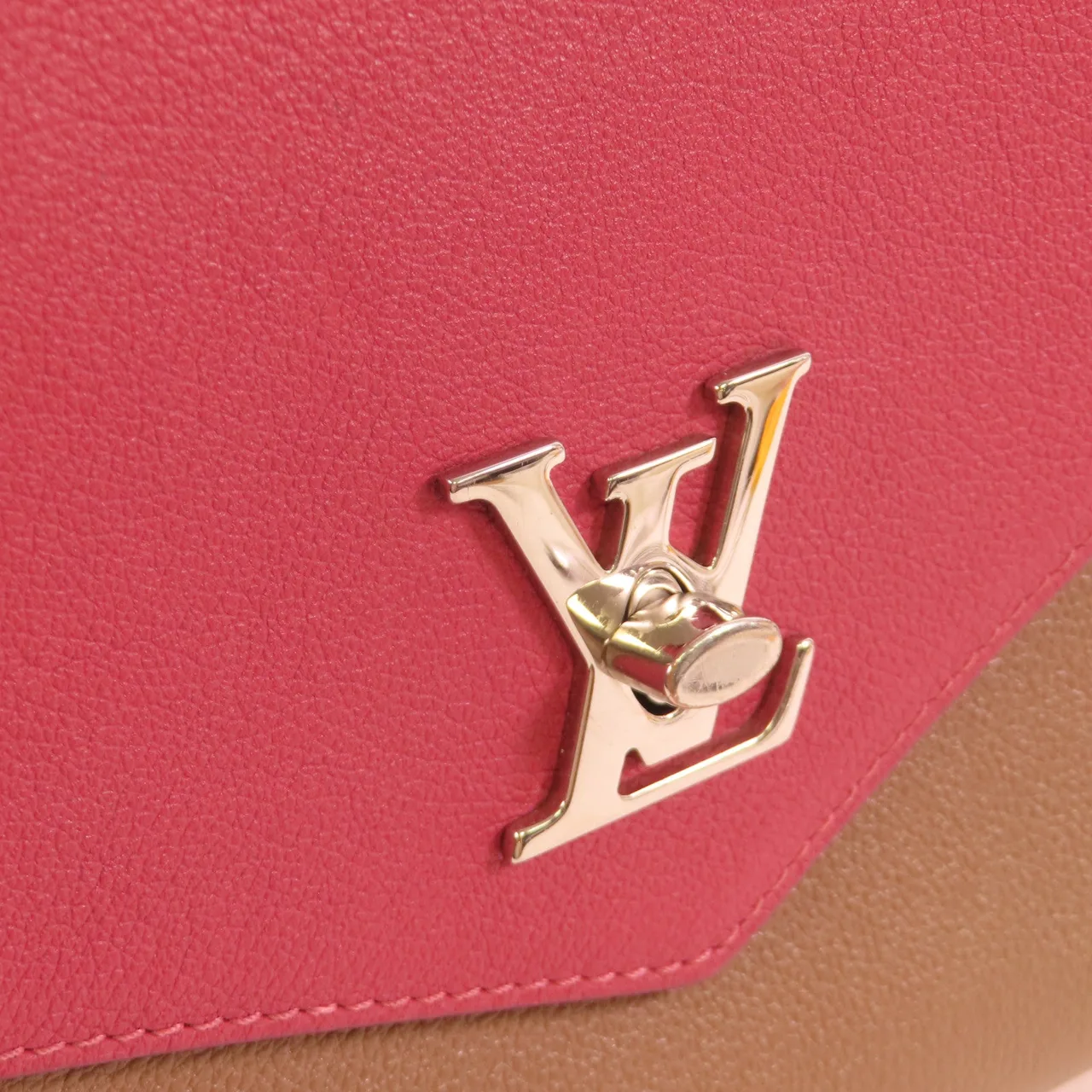 LOUIS VUITTON Lock Me M51490 兩用包 牛皮 粉色 / Rose Pink 牛皮 中古品A - 縮圖 9