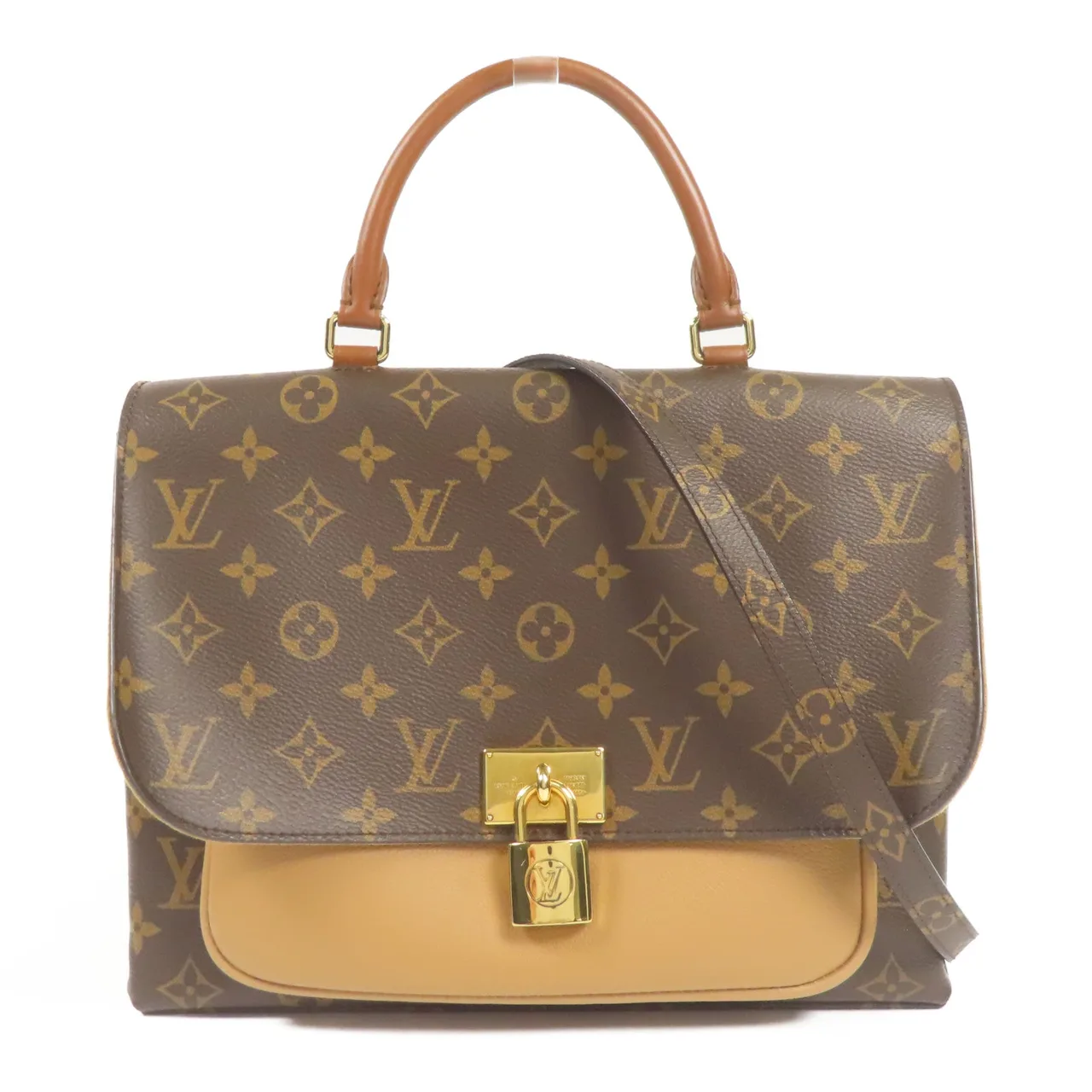 LOUIS VUITTON Marignan M44257 2-Way Bag Coated Canvas 棕色