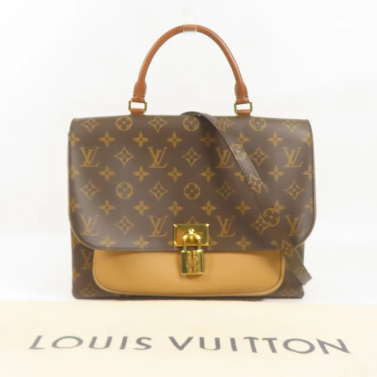 LOUIS VUITTON Marignan M44257 兩用包 塗層帆布 棕色 塗層帆布 中古品A - 縮圖 11