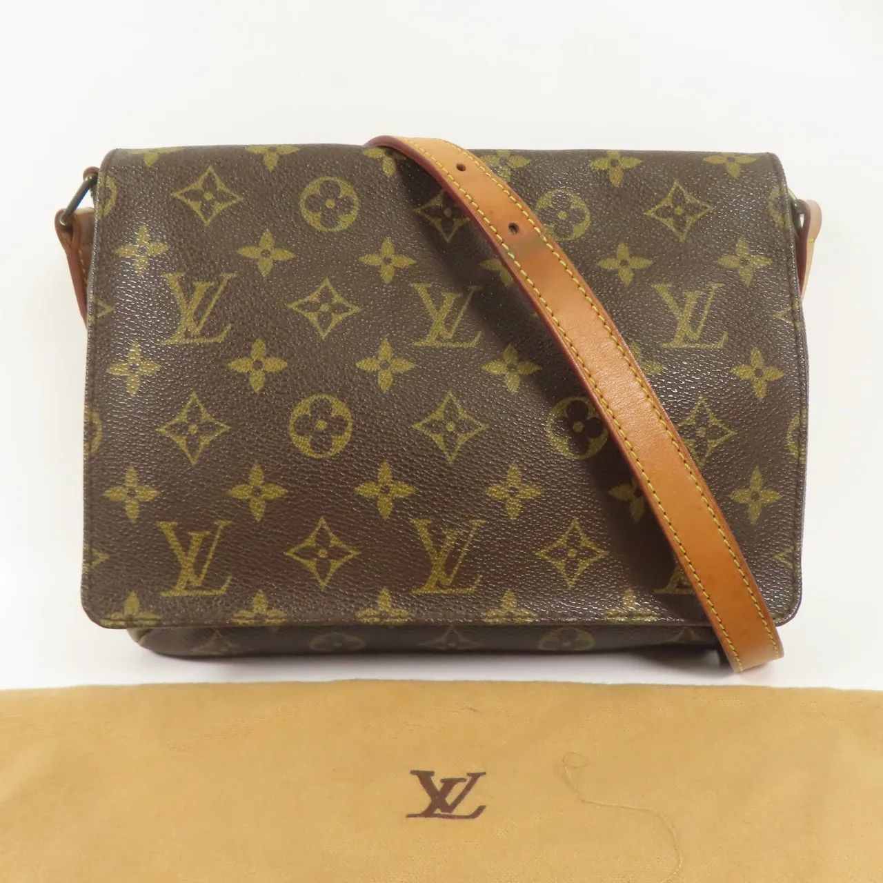 LOUIS VUITTON Musette Tango M51388 肩背包 塗層帆布 棕色 塗層帆布 中古品B - 縮圖 10