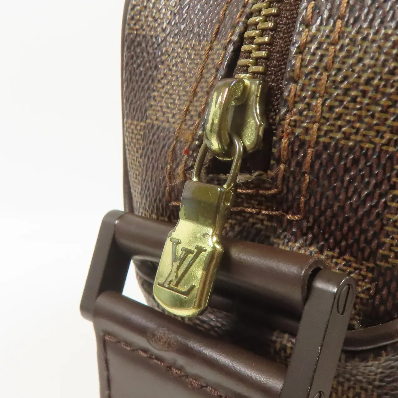 LOUIS VUITTON Olaf N41442 肩背包 塗層帆布 棕色 塗層帆布 中古品B - 縮圖 8