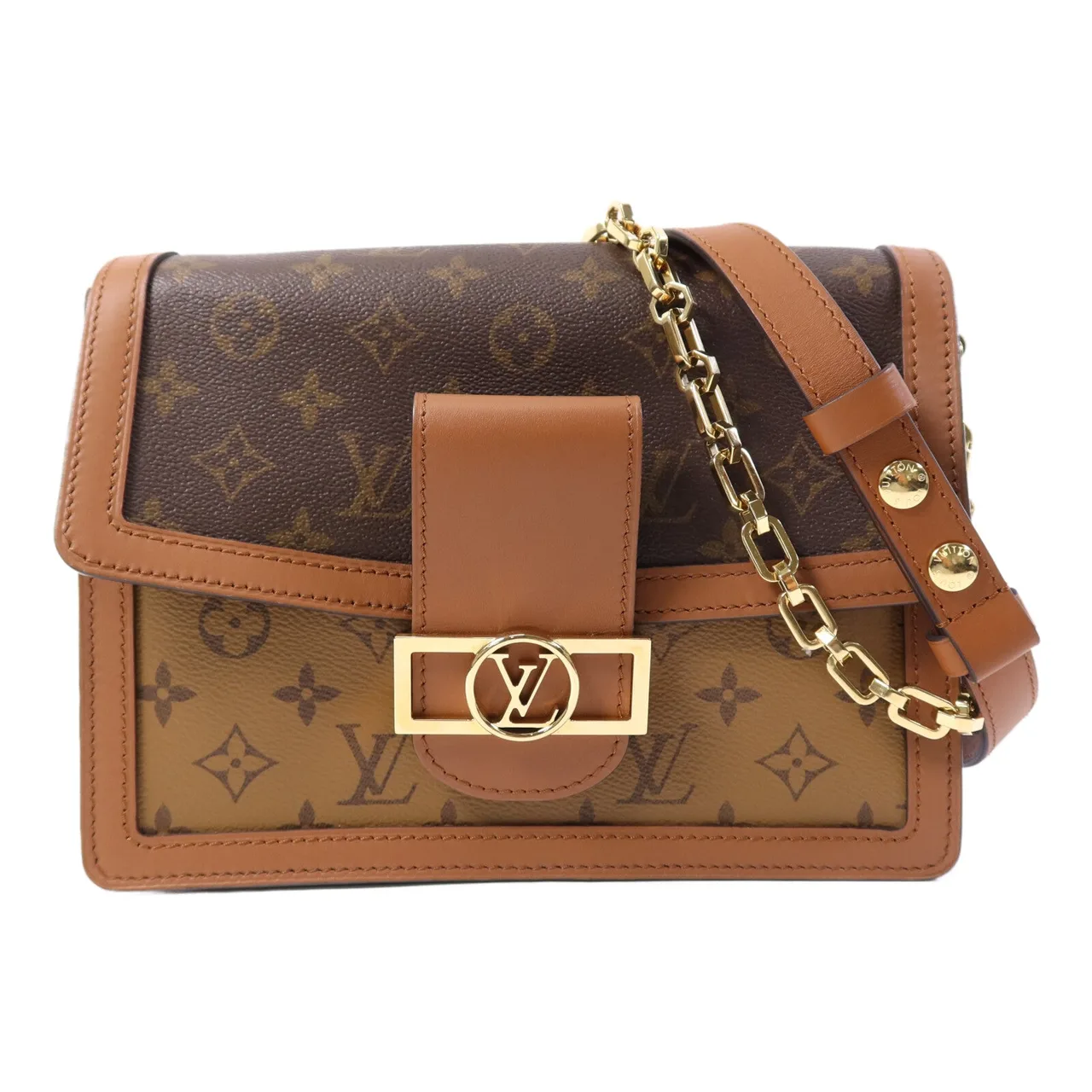 LOUIS VUITTON Dauphine M44391 Shoulder Bag Coated Canvas 棕色 / Brown
