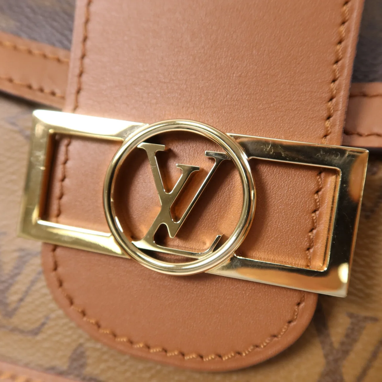 LOUIS VUITTON Dauphine M44391 肩背包 塗層帆布 棕色 / Brown 塗層帆布 中古品A - 縮圖 7