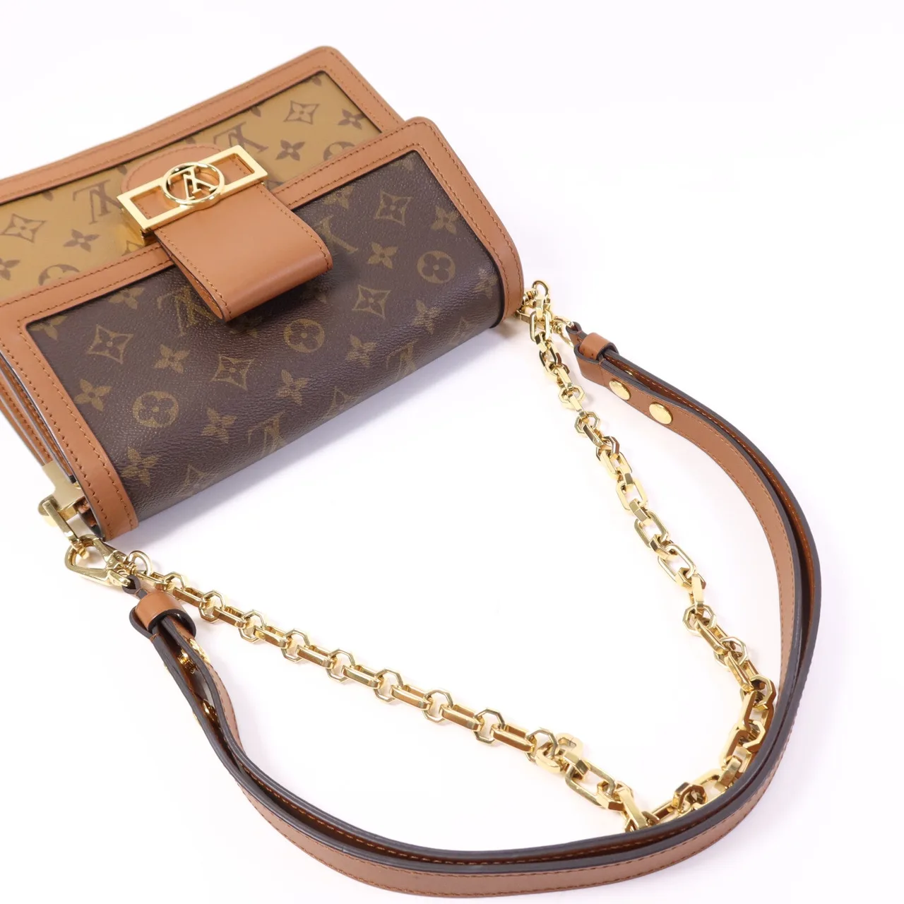 LOUIS VUITTON Dauphine M44391 肩背包 塗層帆布 棕色 / Brown 塗層帆布 中古品A - 縮圖 9