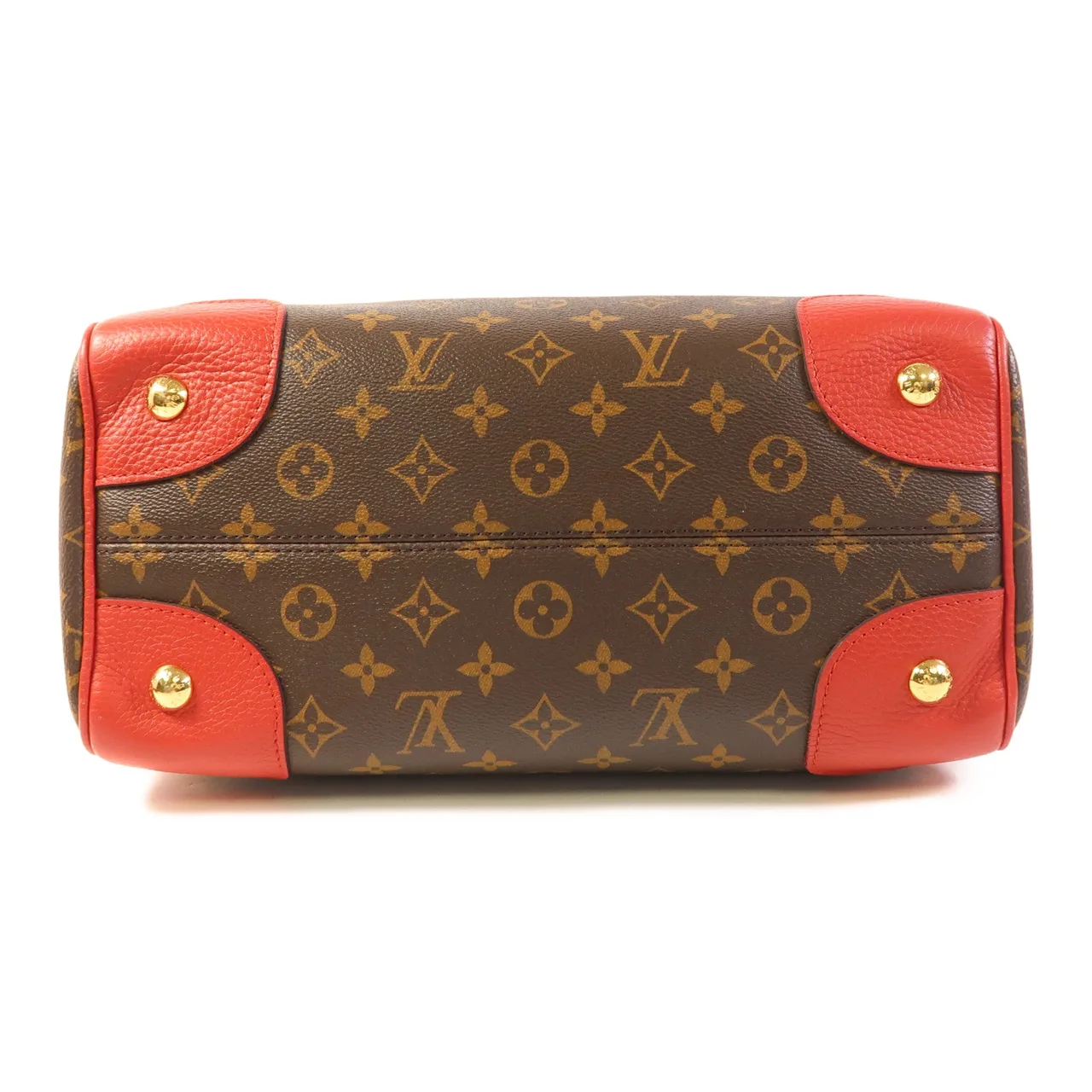 LOUIS VUITTON Retiro M40546 兩用包 塗層帆布 棕色 / 紅色 塗層帆布 中古品A - 縮圖 4