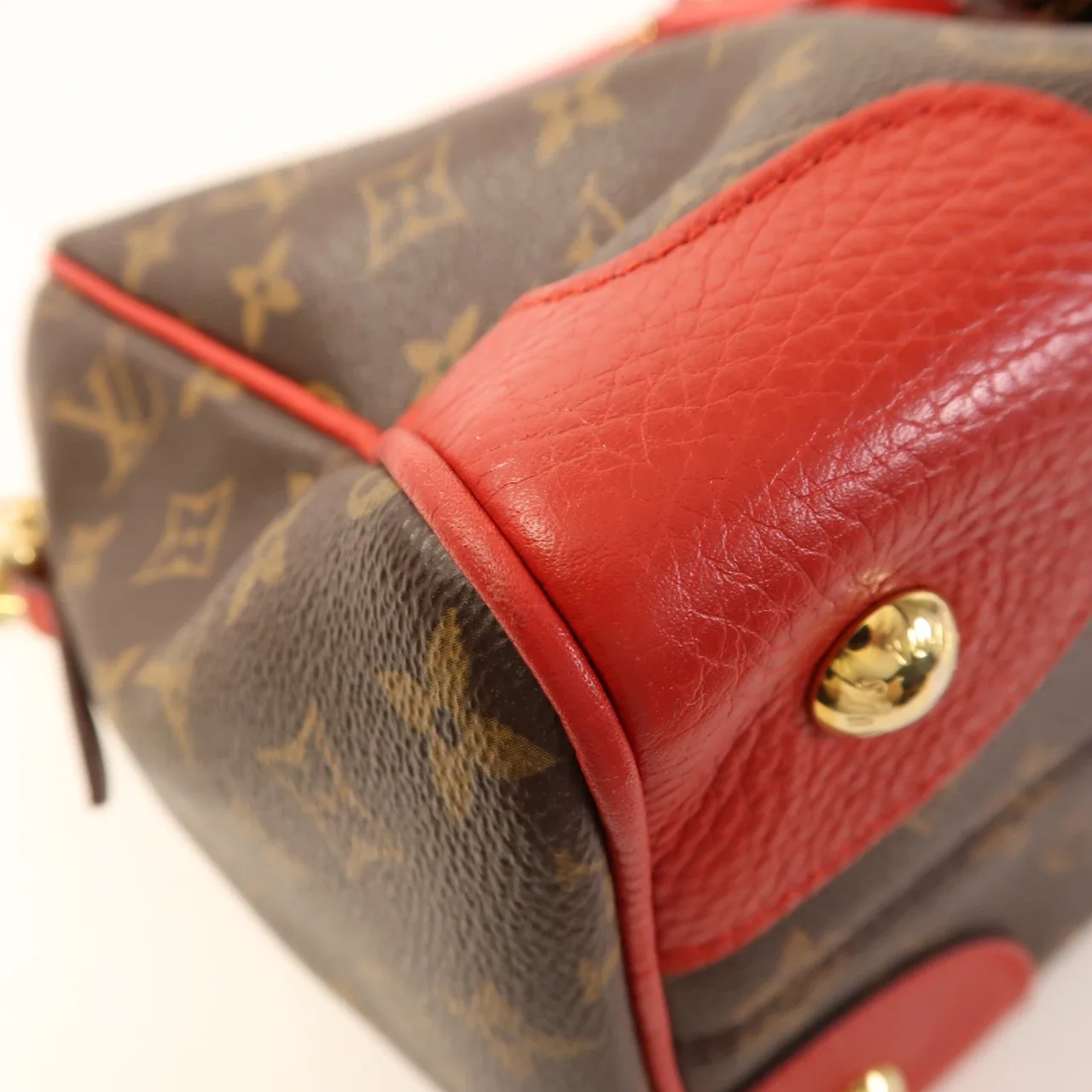 LOUIS VUITTON Retiro M40546 兩用包 塗層帆布 棕色 / 紅色 塗層帆布 中古品A - 縮圖 14