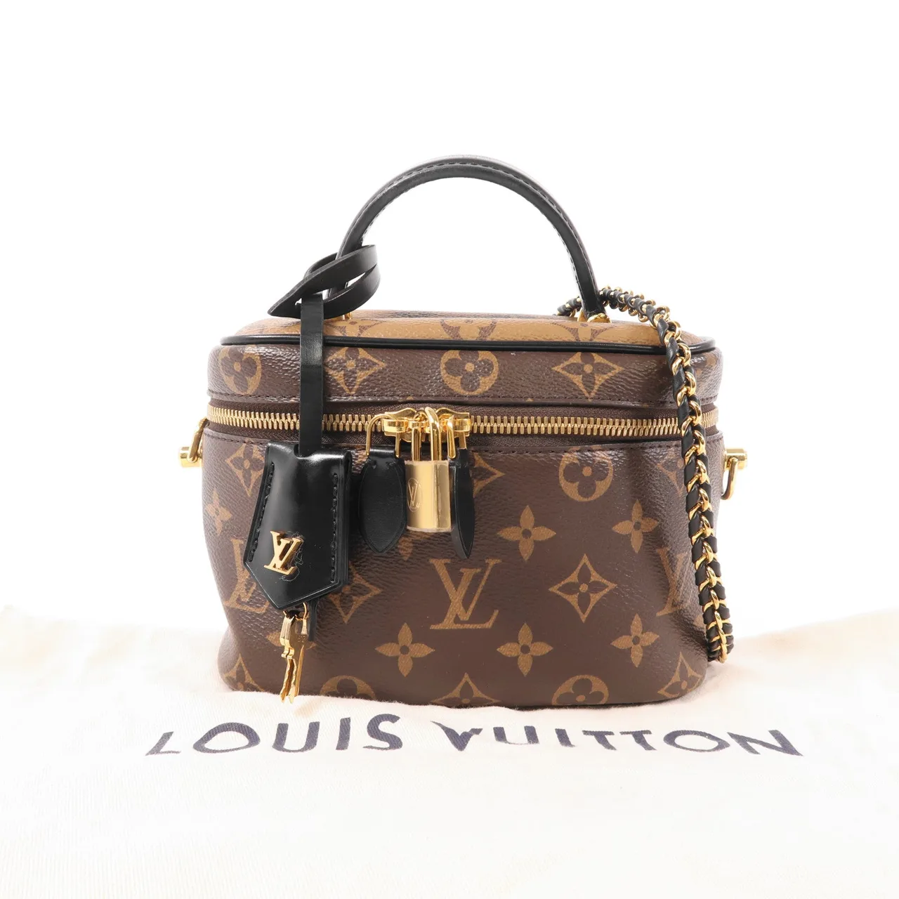 LOUIS VUITTON Vanity M45165 兩用包 塗層帆布 棕色 塗層帆布 中古品A - 縮圖 8