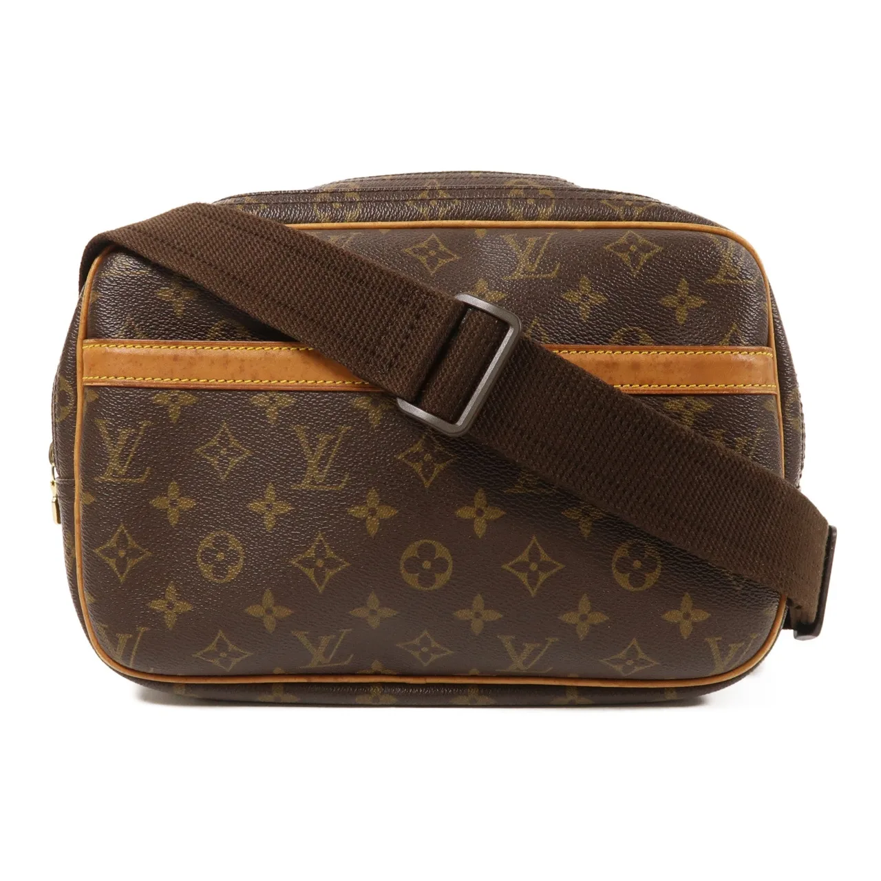 LOUIS VUITTON Reporter M45254 肩背包 塗層帆布 棕色