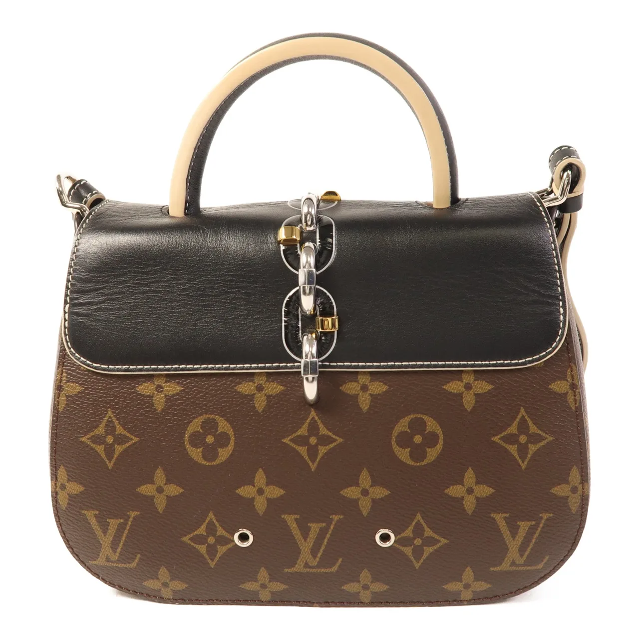 LOUIS VUITTON MN44115 兩用包 塗層帆布 棕色 塗層帆布 中古品A - 縮圖 2