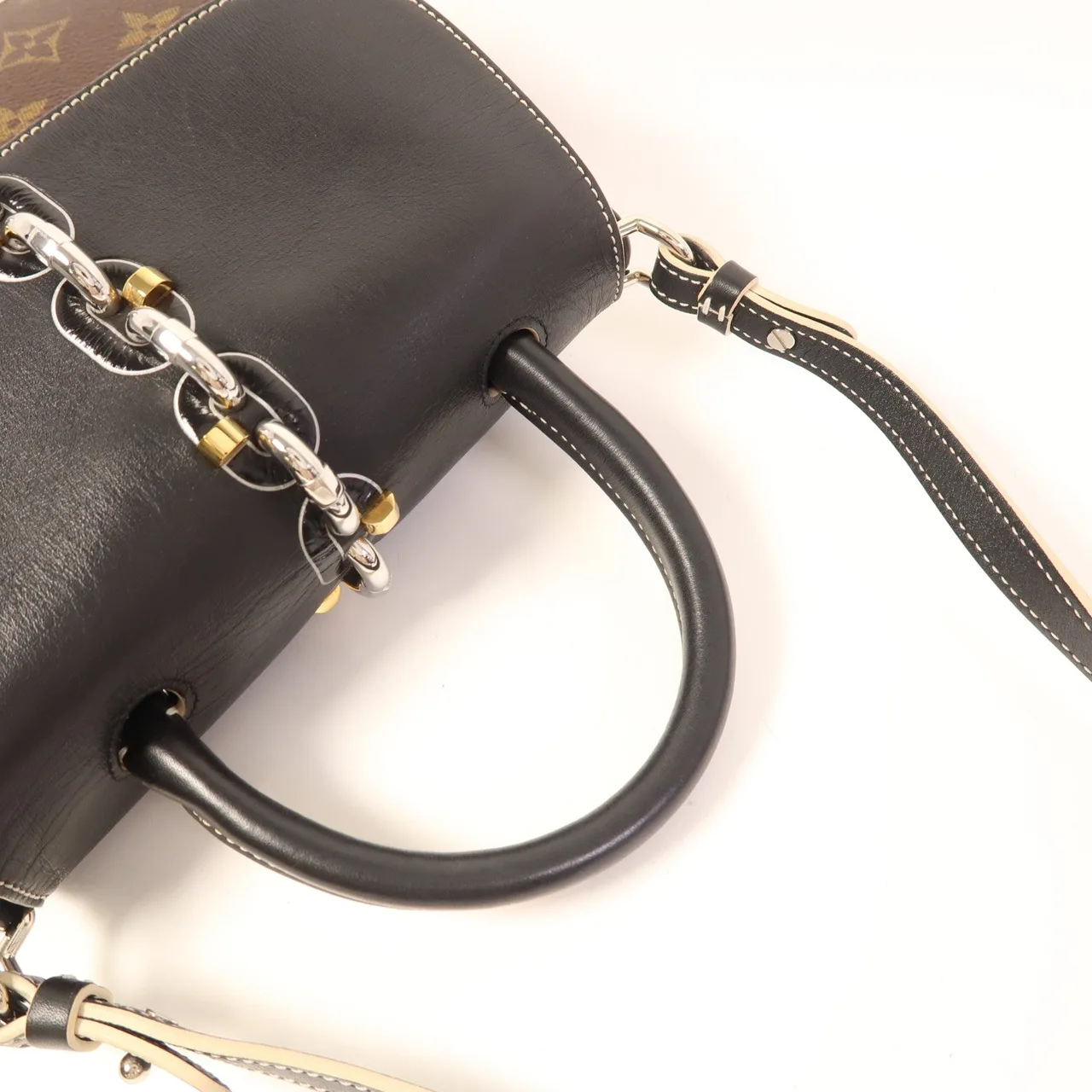 LOUIS VUITTON MN44115 兩用包 塗層帆布 棕色 塗層帆布 中古品A - 縮圖 5