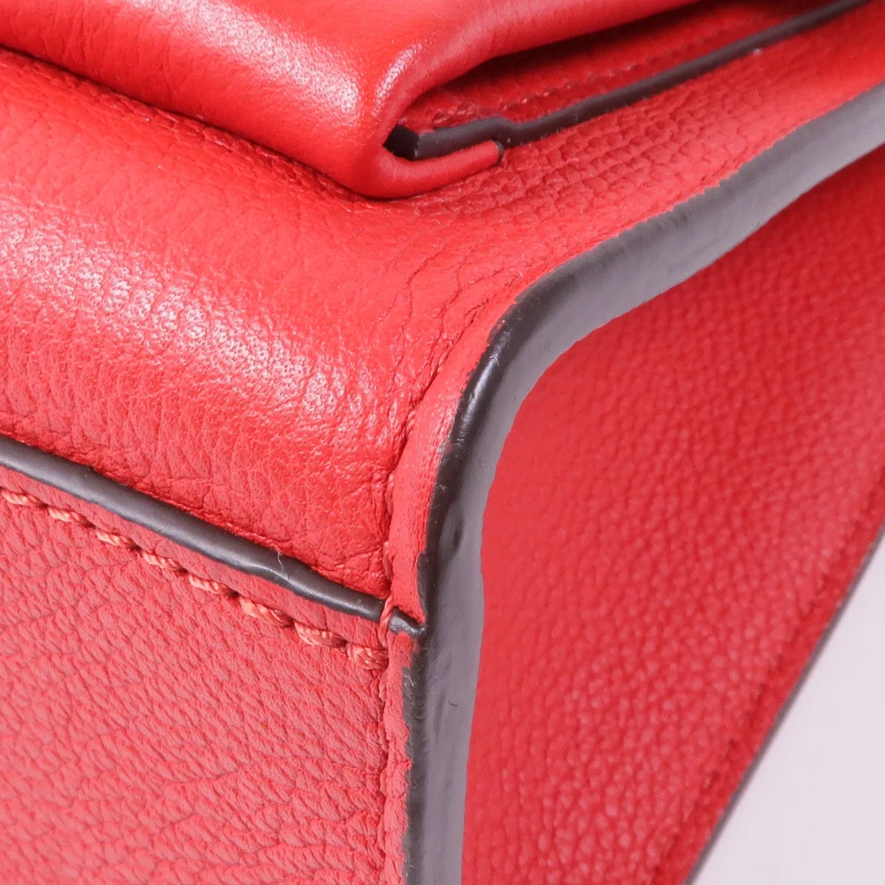 LOUIS VUITTON Lock Me M51419 肩背包 牛皮 紅色 / Red 牛皮 中古品A - 縮圖 7