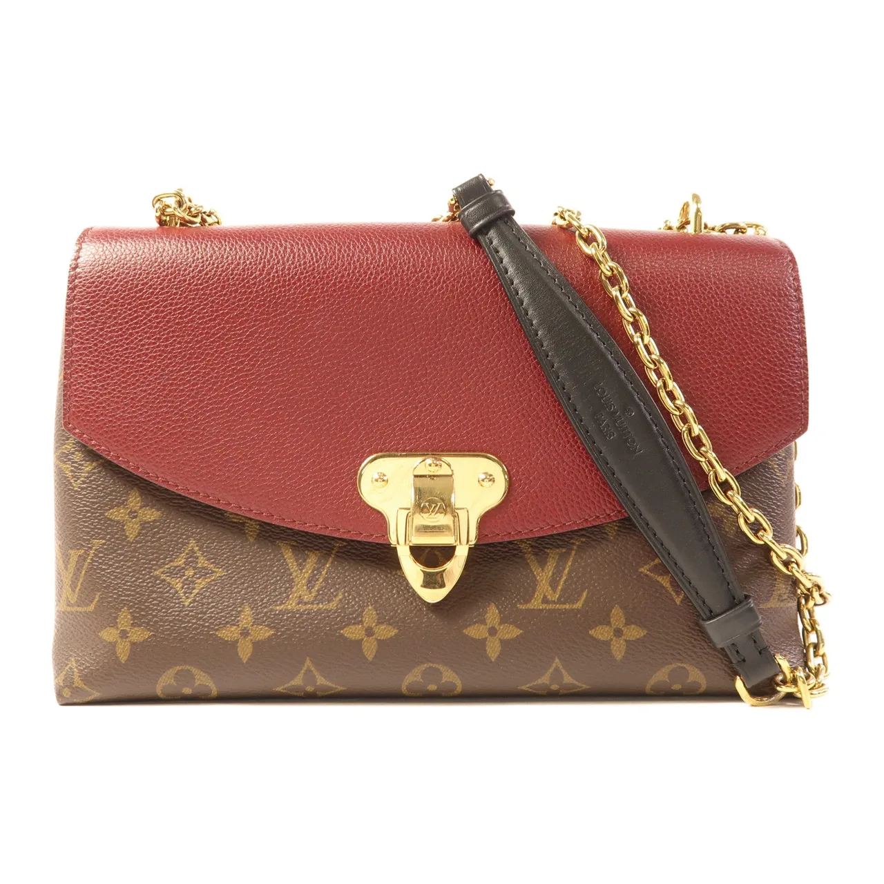 LOUIS VUITTON Saint Placide M43715 肩背包 塗層帆布 棕色 / 紅色