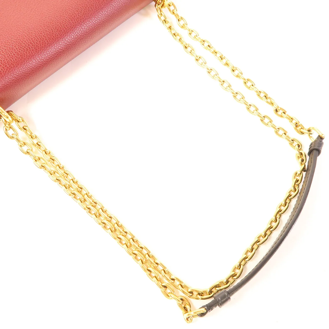 LOUIS VUITTON Saint Placide M43715 肩背包 塗層帆布 棕色 / 紅色 塗層帆布 中古品A - 縮圖 8