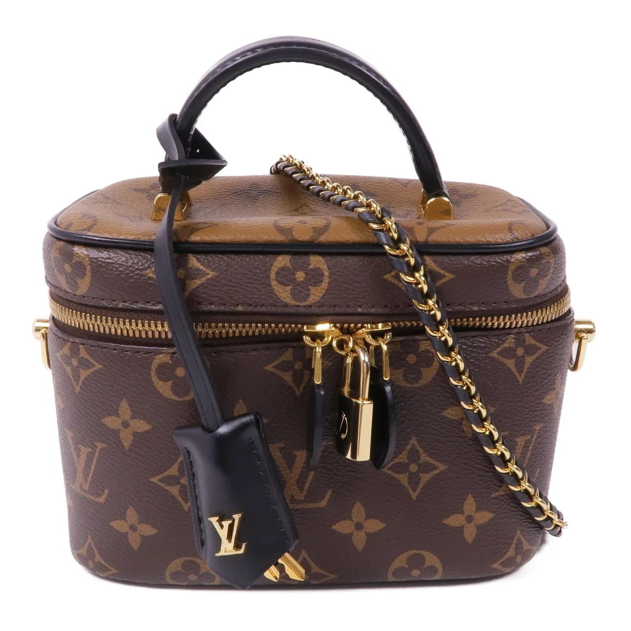 LOUIS VUITTON Vanity M45165 兩用包 塗層帆布 棕色