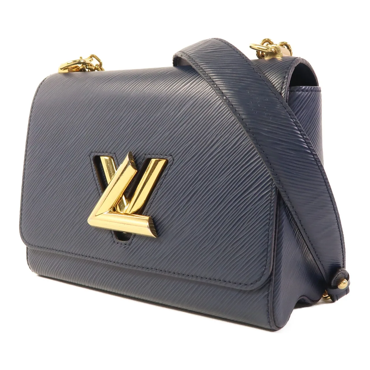 LOUIS VUITTON Twist M53090 肩背包 皮革 藍色 / Blue 皮革 中古品B - 縮圖 3