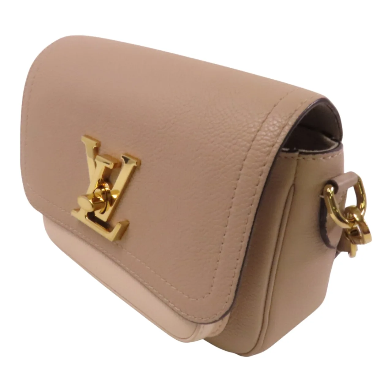 LOUIS VUITTON Lock Me M58554 肩背包 牛皮 米色 牛皮 中古品A - 縮圖 3