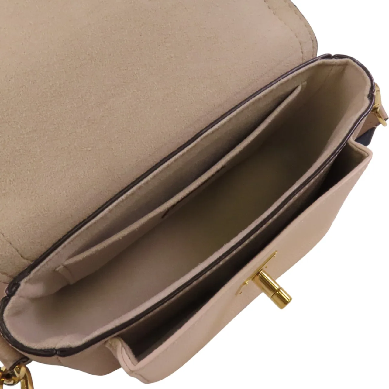 LOUIS VUITTON Lock Me M58554 肩背包 牛皮 米色 牛皮 中古品A - 縮圖 5