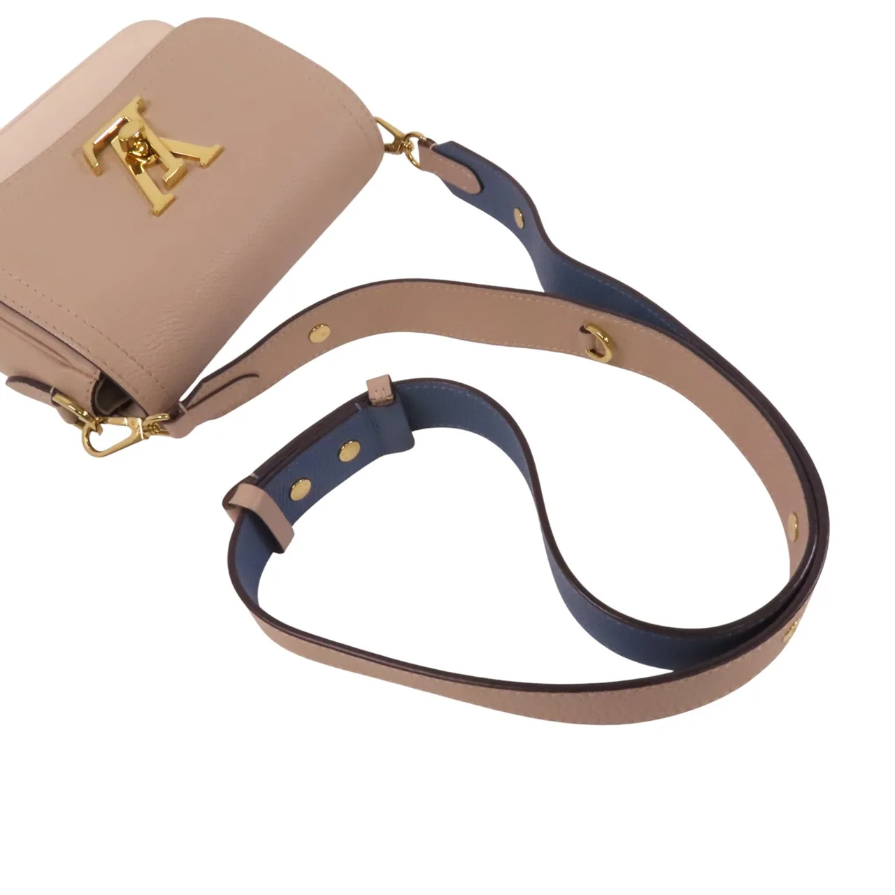 LOUIS VUITTON Lock Me M58554 肩背包 牛皮 米色 牛皮 中古品A - 縮圖 7