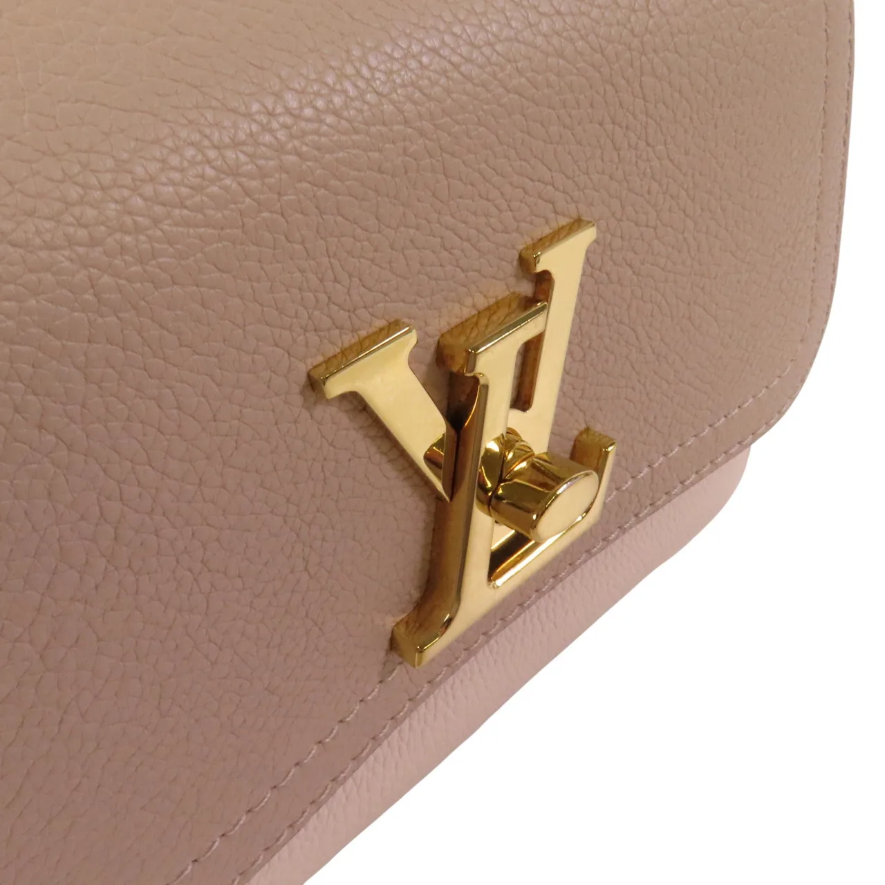 LOUIS VUITTON Lock Me M58554 肩背包 牛皮 米色 牛皮 中古品A - 縮圖 9