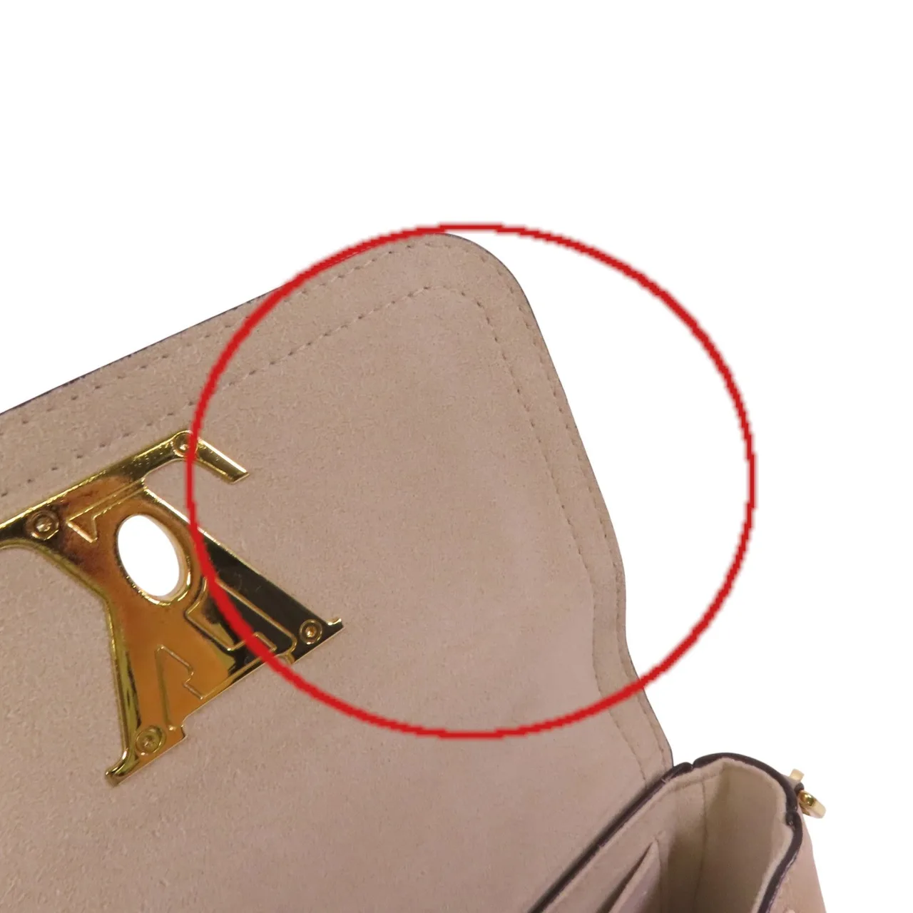 LOUIS VUITTON Lock Me M58554 肩背包 牛皮 米色 牛皮 中古品A - 縮圖 15