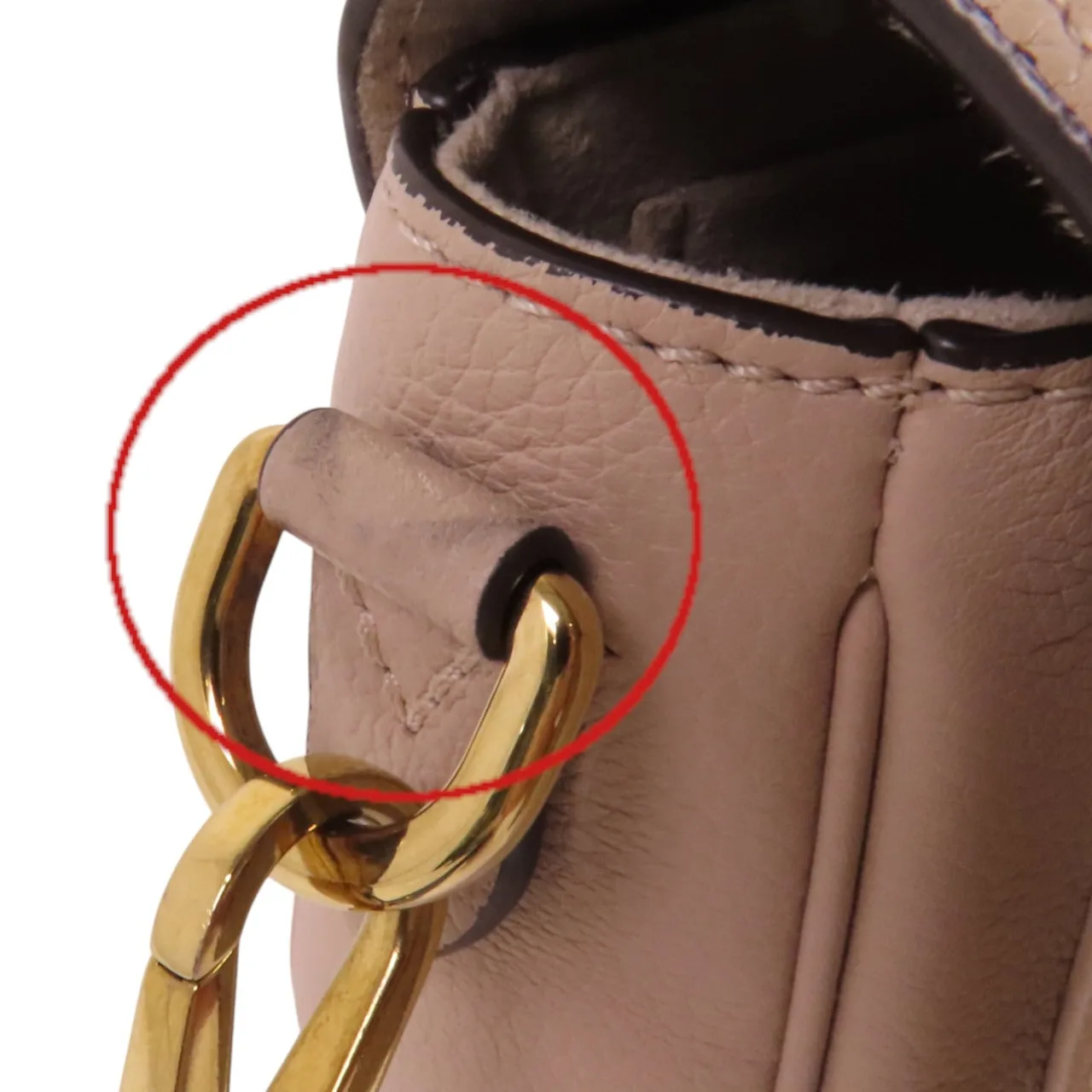 LOUIS VUITTON Lock Me M58554 肩背包 牛皮 米色 牛皮 中古品A - 縮圖 16