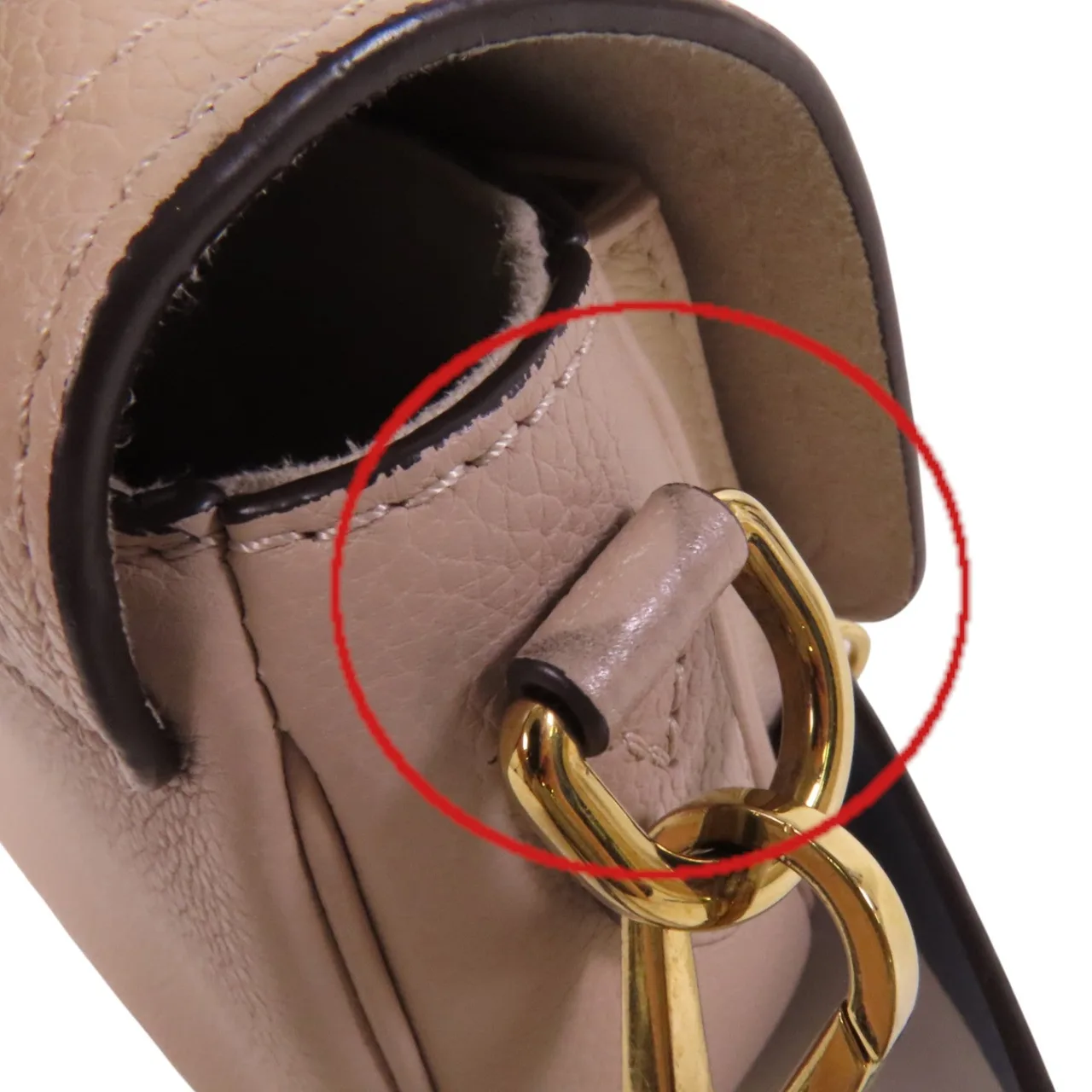 LOUIS VUITTON Lock Me M58554 肩背包 牛皮 米色 牛皮 中古品A - 縮圖 17