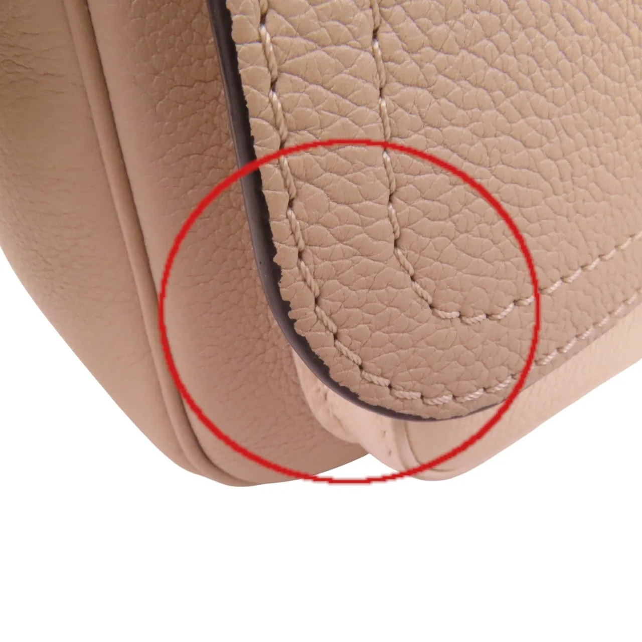 LOUIS VUITTON Lock Me M58554 肩背包 牛皮 米色 牛皮 中古品A - 縮圖 19