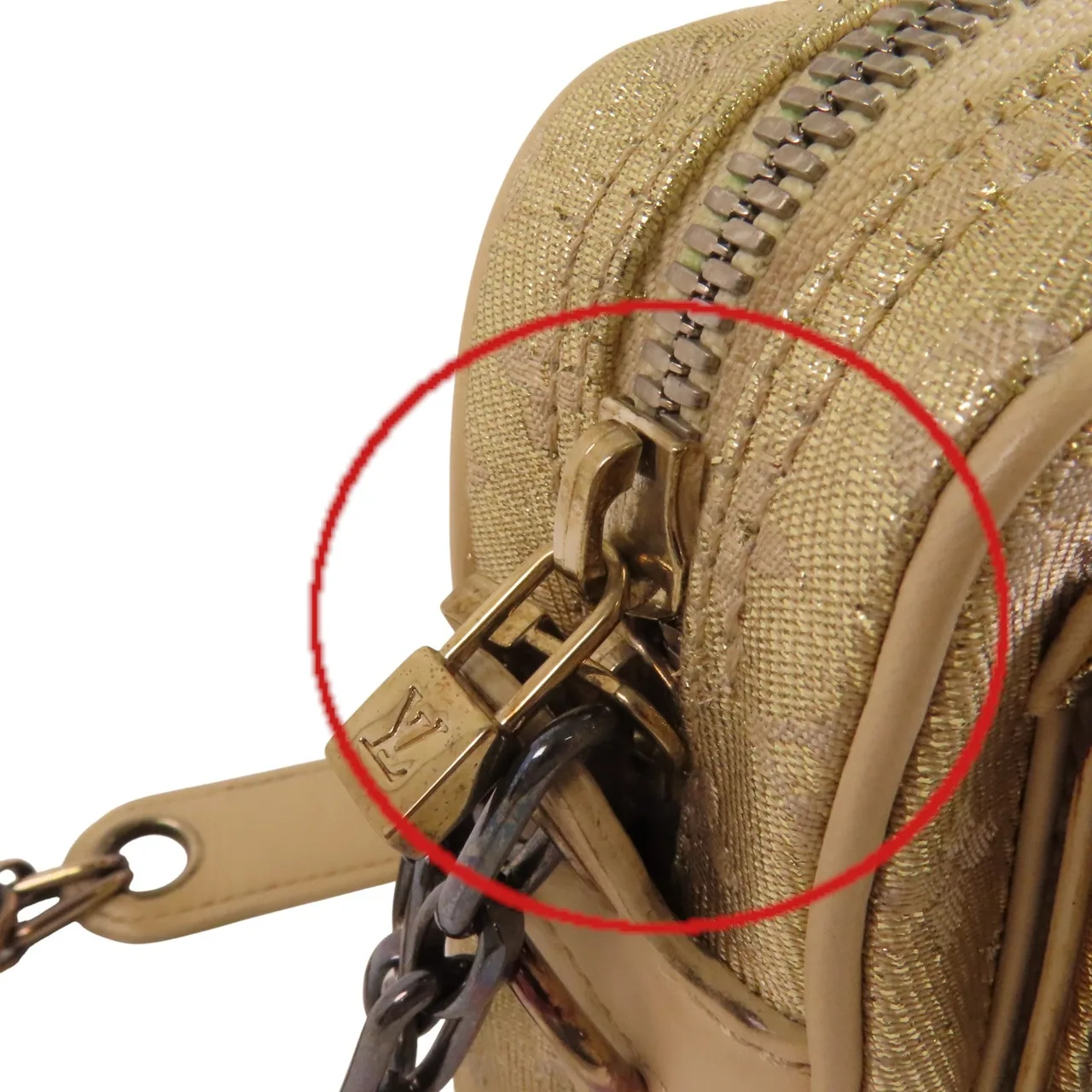 LOUIS VUITTON M92363 肩背包 帆布 金色 帆布 中古品B - 縮圖 18