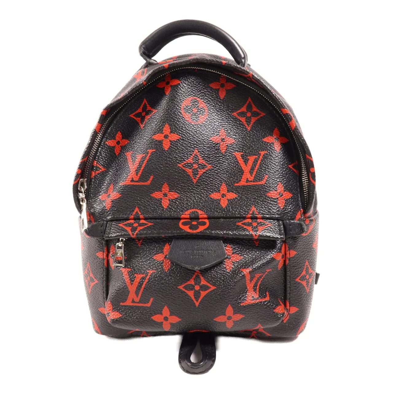 LOUIS VUITTON Palm Springs M41457 背包 塗層帆布 黑色 / 紅色 / Black/Red