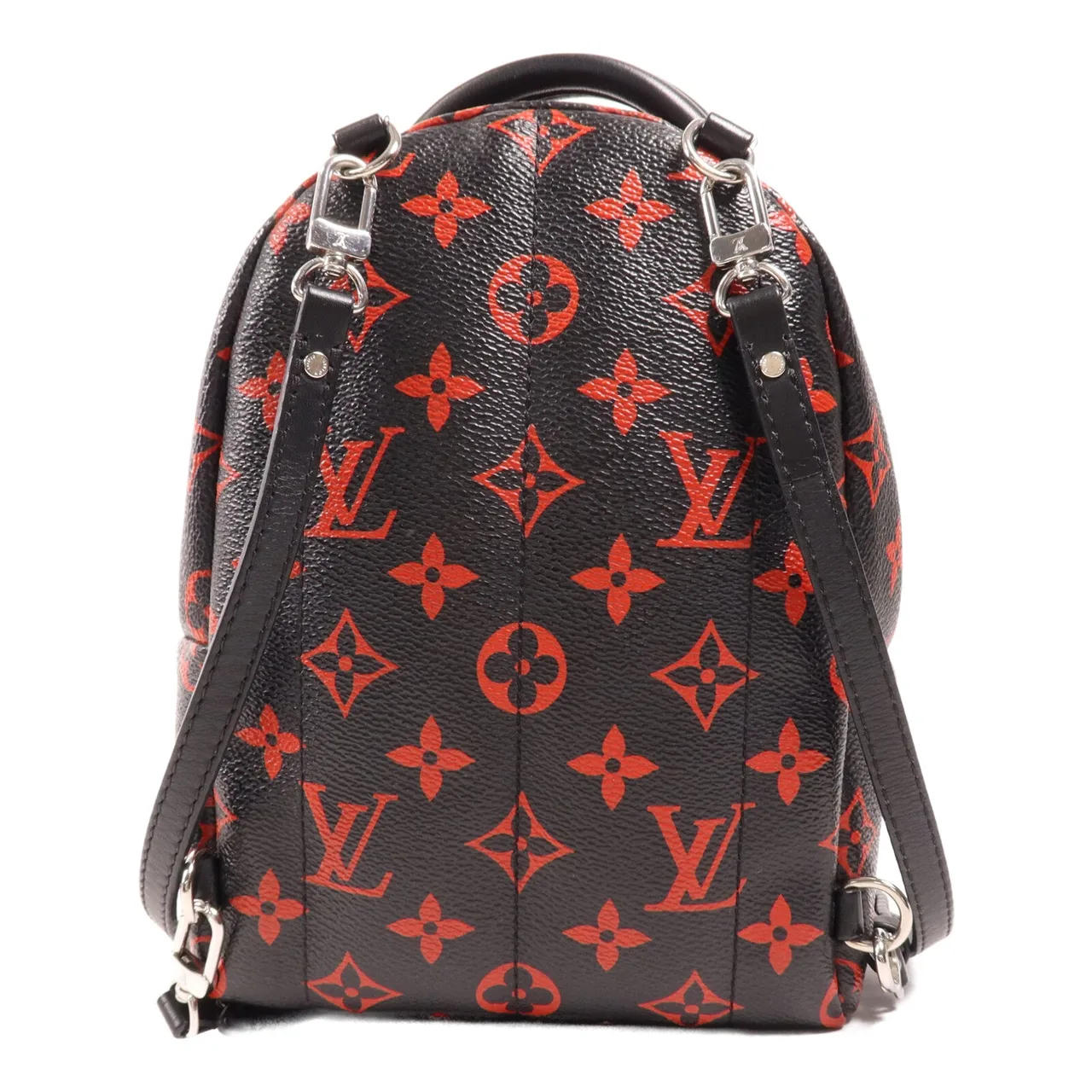 LOUIS VUITTON Palm Springs M41457 背包 塗層帆布 黑色 / 紅色 / Black/Red 塗層帆布 中古品B - 縮圖 2